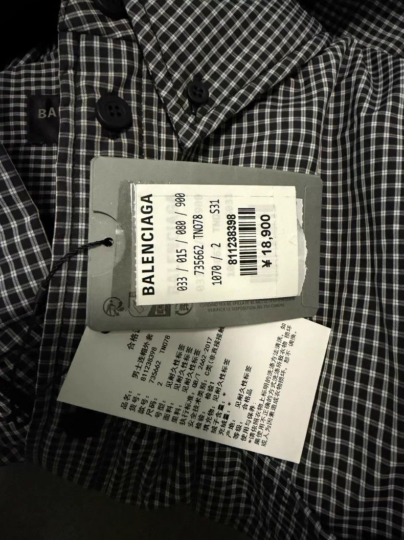 Balenciaga Balenciaga Plaid Full Print Zip Hooded Pocket Long Sleeve Size US M / EU 48-50 / 2 - 4 Thumbnail