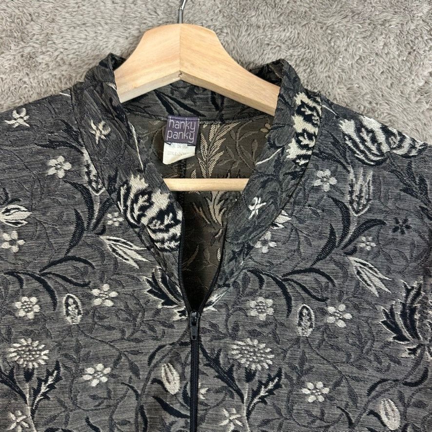 Other Hanky Panky Gray Floral Jacket Full Zip Long Sleeve Top M Size M / US 6-8 / IT 42-44 - 3 Thumbnail