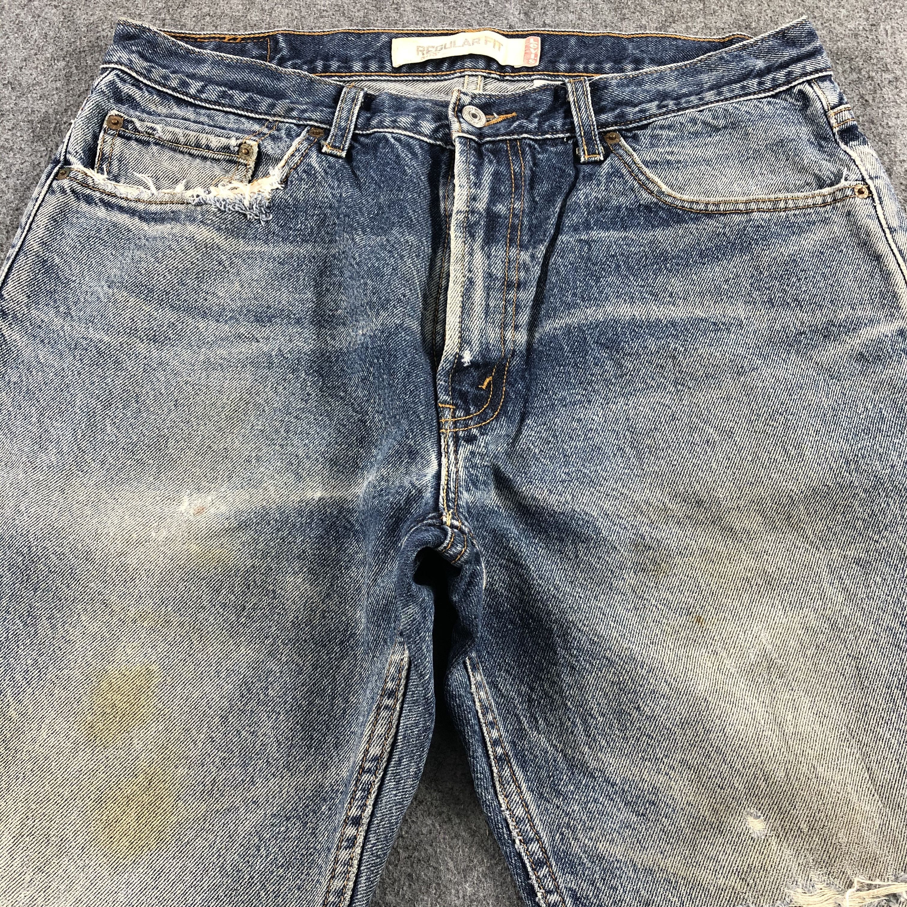 Levi's Vintage Blue Wash Levis 505 Jeans-J2224 Size US 35 - 3 Thumbnail
