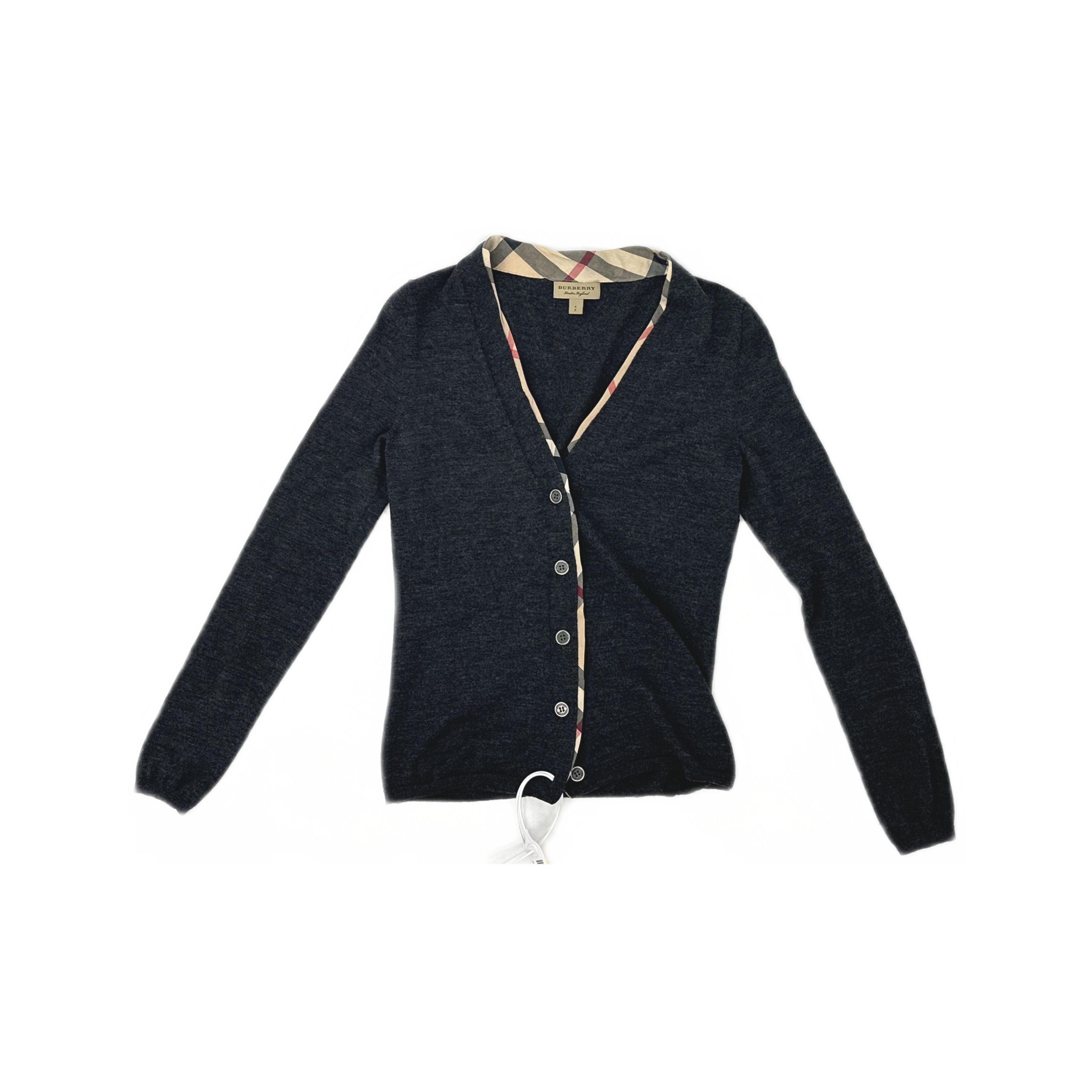 Burberry Burberry Check Trim Cardigan Size S Size S / US 4 / IT 40 - 1 Thumbnail