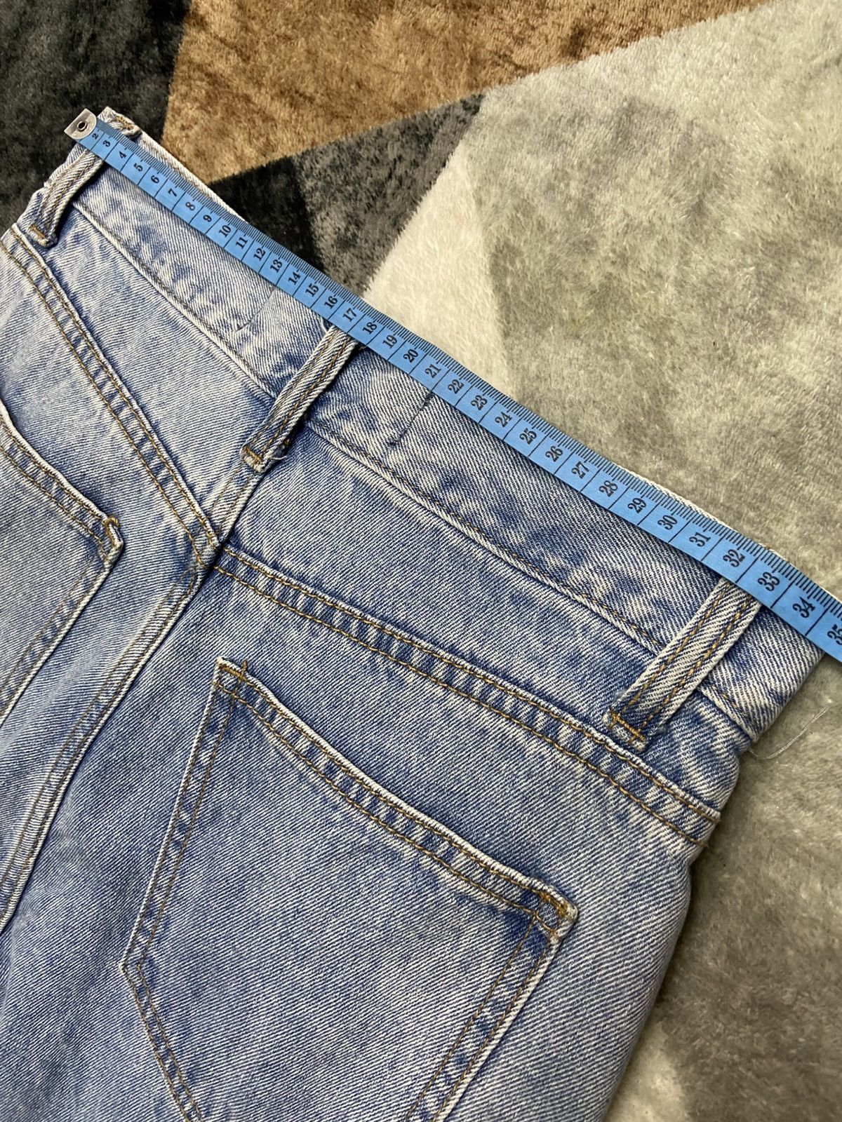 KIMHEKIM KIMHEKIM Heart Stample Sky Blue High Waist Jeans Size 31" - 8 Thumbnail