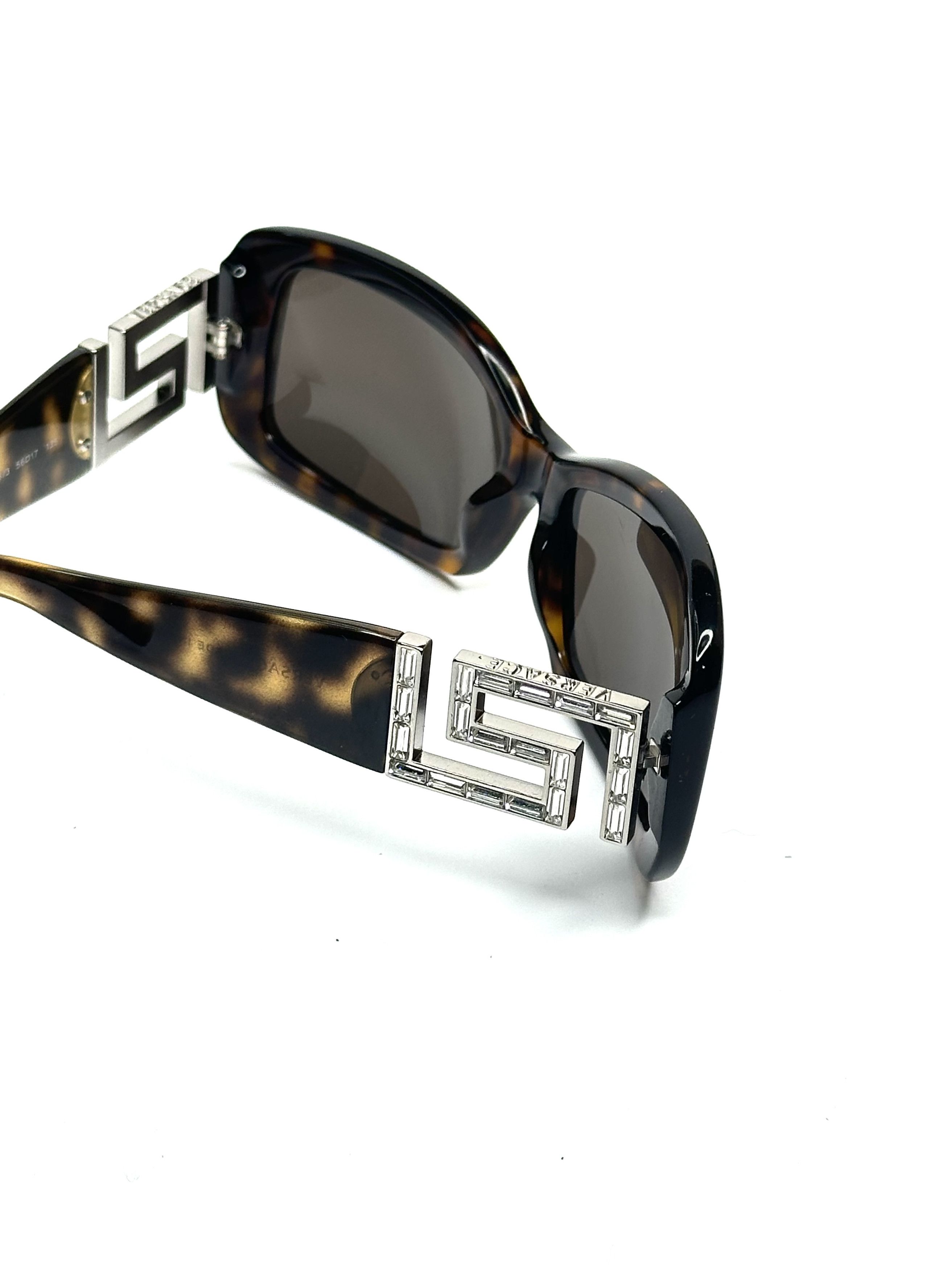 Versace Versace Swarovski Barocco Squared Sunglasses Size ONE SIZE - 11 Thumbnail
