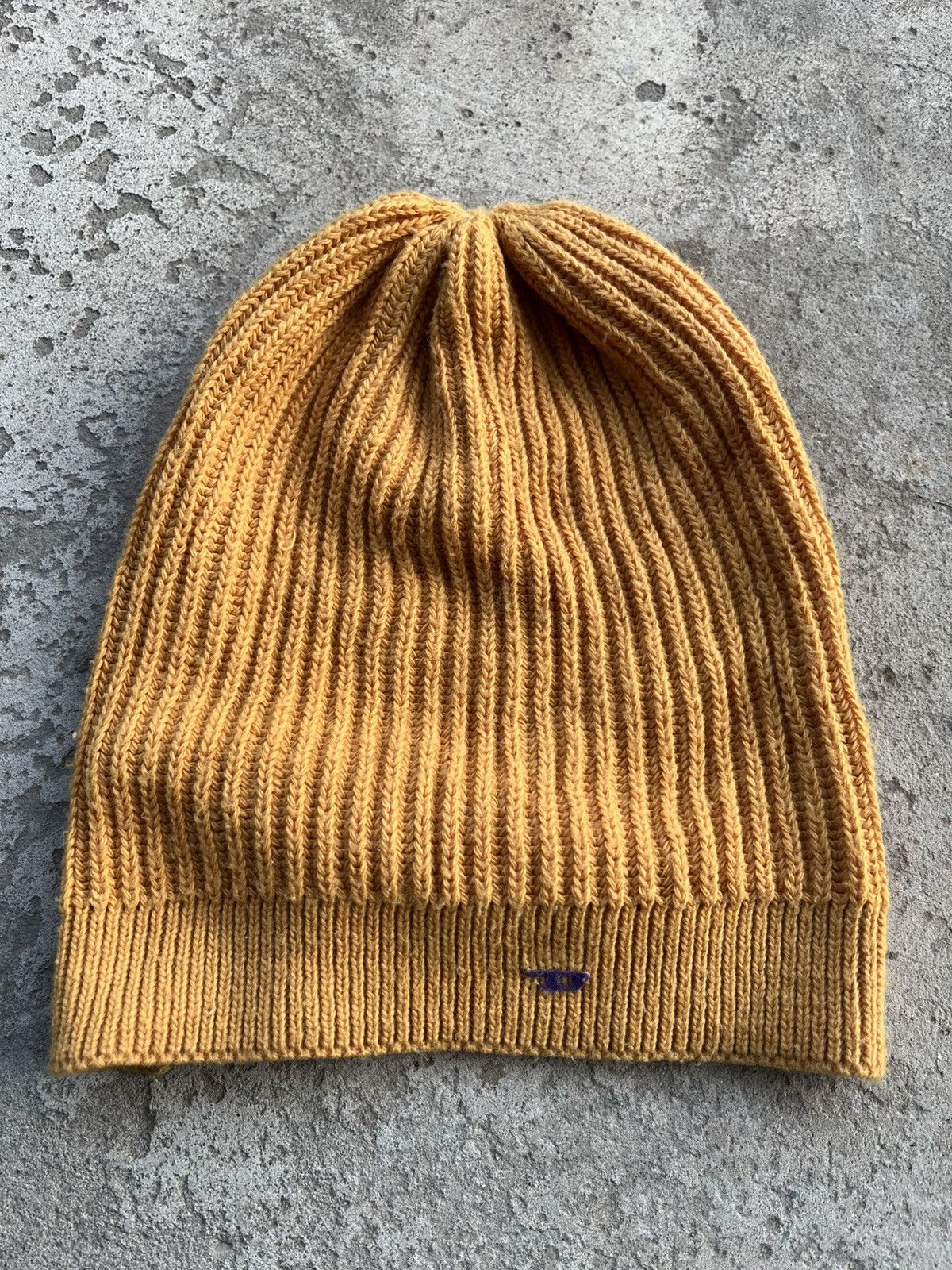 Diesel × Japanese Brand DIESEL Big Logo “D” Knitted Beanie Hat Y2K Japanese Size ONE SIZE - 5 Thumbnail