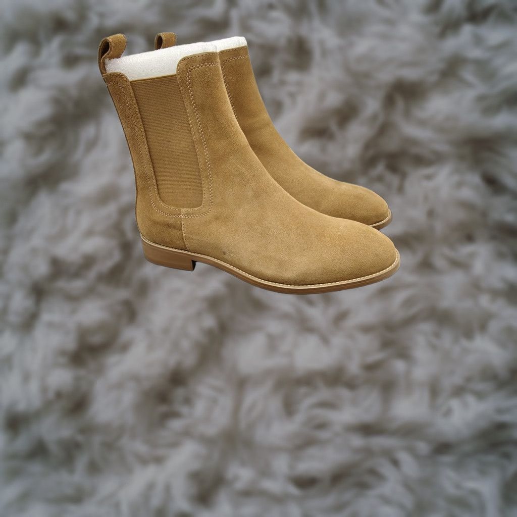 VINTAGE? Saint Morta Nomad Chelsea Boots Mens Size 8 Brown Suede Ankle Pull On Camel