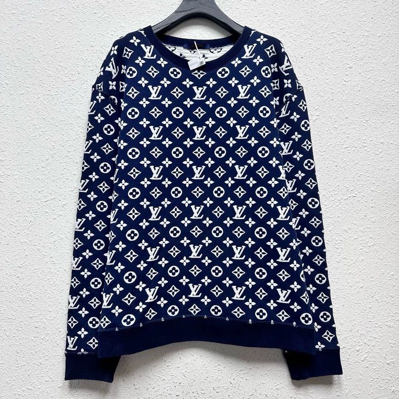 Louis Vuitton Louis Vuitton Embossed LOGO full-print presbyopic crewneck Size US XXL / EU 58 / 5 - 1 Thumbnail