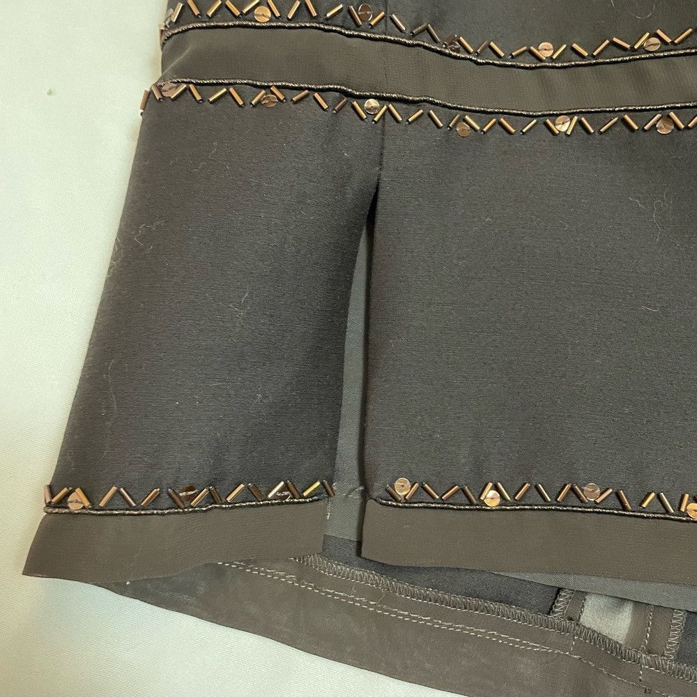 Magaschoni NWT New $260 Magaschoni Wool Silk Beaded Mahogany Skirt Siz Size 34" / US 12 / IT 48 - 9 Thumbnail