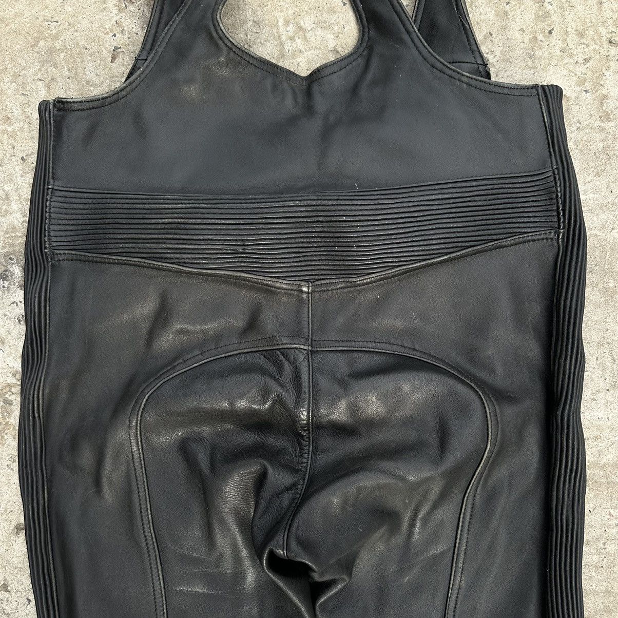 Leather × Vintage Vintage Moto Leather Pants Overalls Size 58 Style USA 00s Size US 42 / EU 58 - 11 Thumbnail