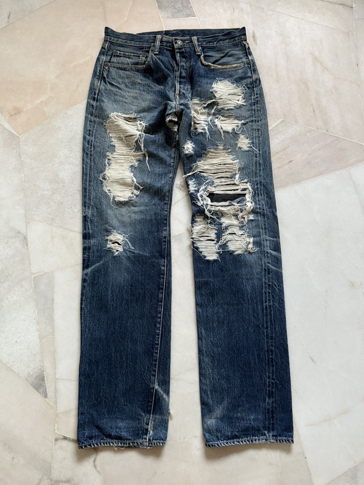 Kapital Vintage Rare Kapital Handmade distressed denim jeans Size US 32 / EU 48 - 1 Thumbnail