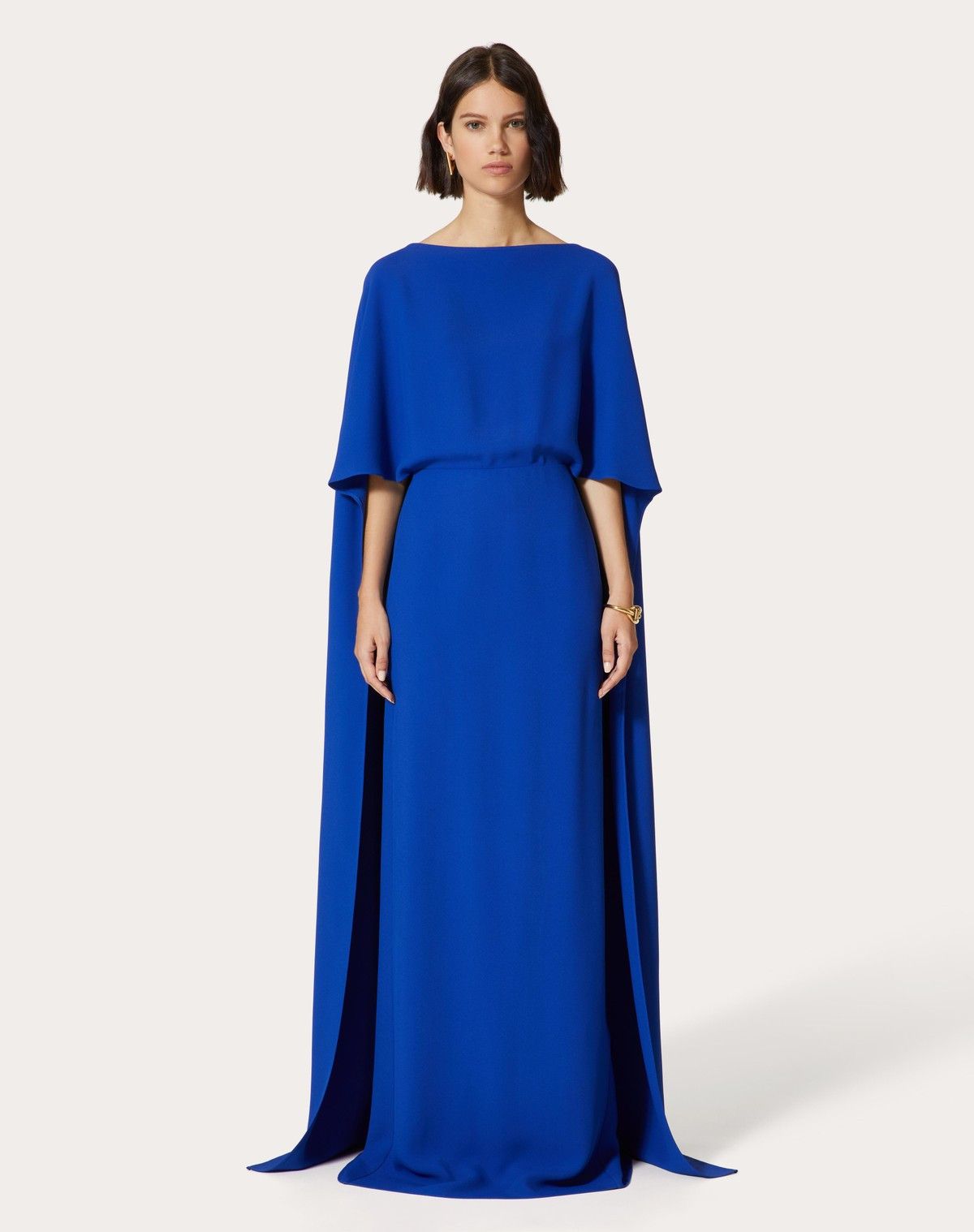 Valentino o1s1wg110525 Cady Couture Evening Dress in Blue Size M / US 6-8 / IT 42-44 - 4 Thumbnail