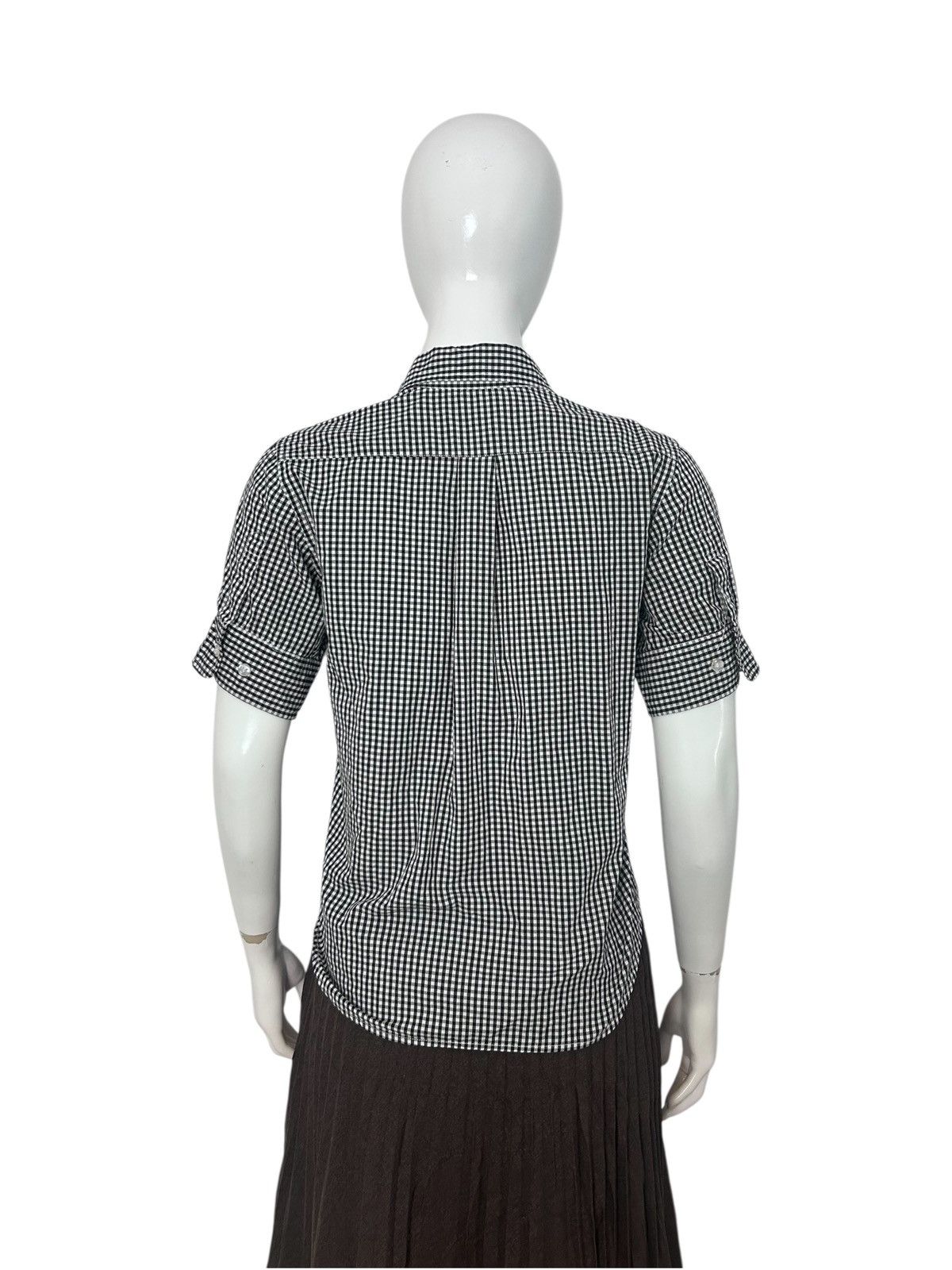 Beams Plus Beams Boy Gingham Check Ruffle Short Sleeve Shirt Size M / US 6-8 / IT 42-44 - 5 Thumbnail