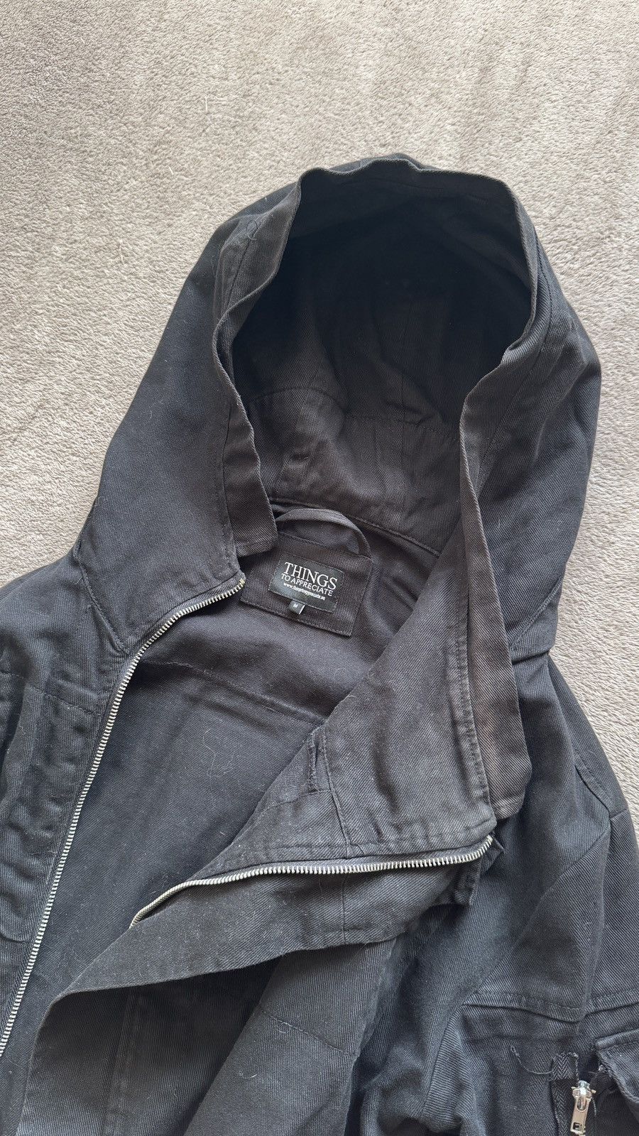 If Six Was Nine Rick Owens Helmut Lang Yohji Vibe Asymmetric Zip Hood Jacket Size US M / EU 48-50 / 2 - 3 Thumbnail