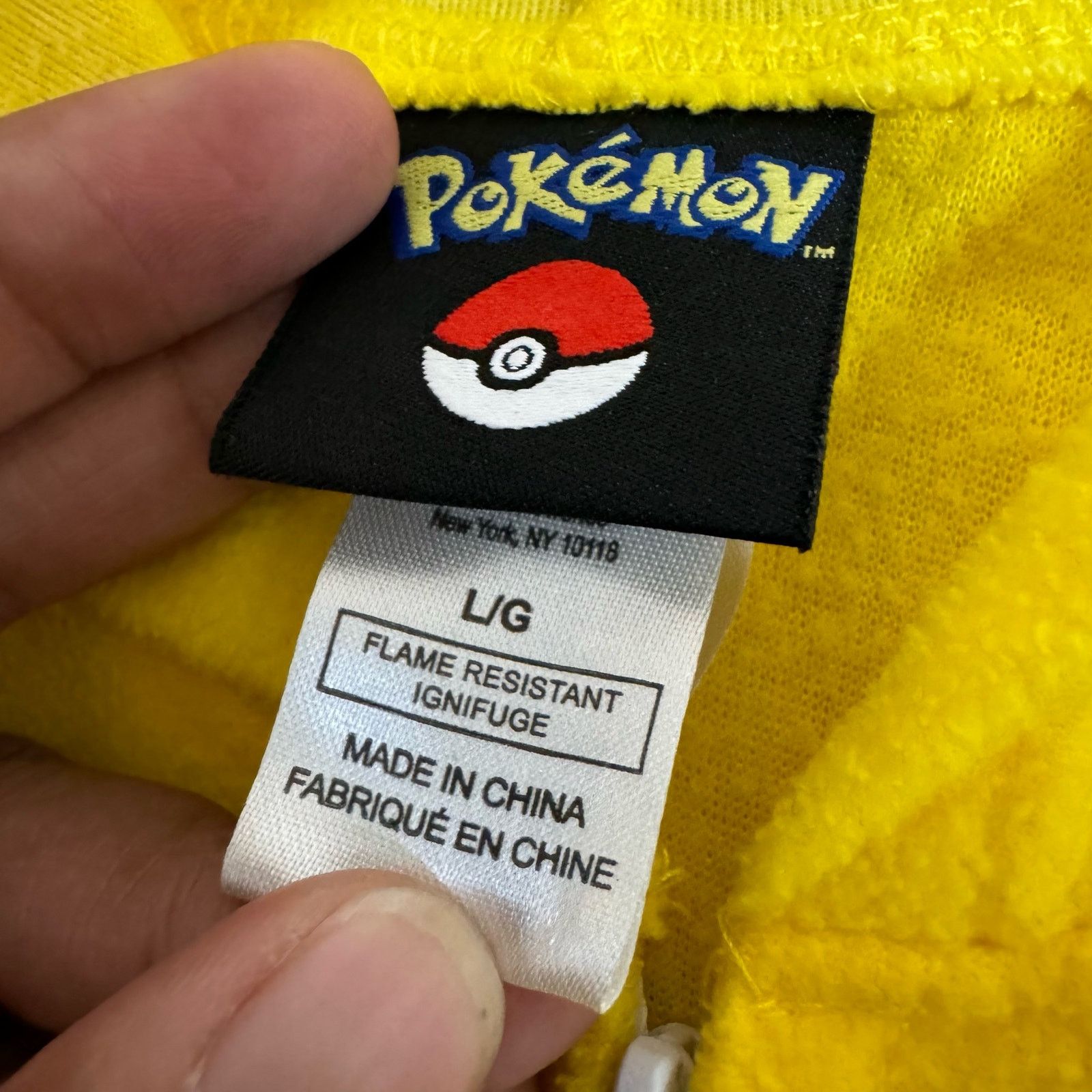 Pokemon Pokemon Pikachu Onesie Hooded Pajamas Yellow Kids Size Large Size US L / EU 52-54 / 3 - 3 Thumbnail