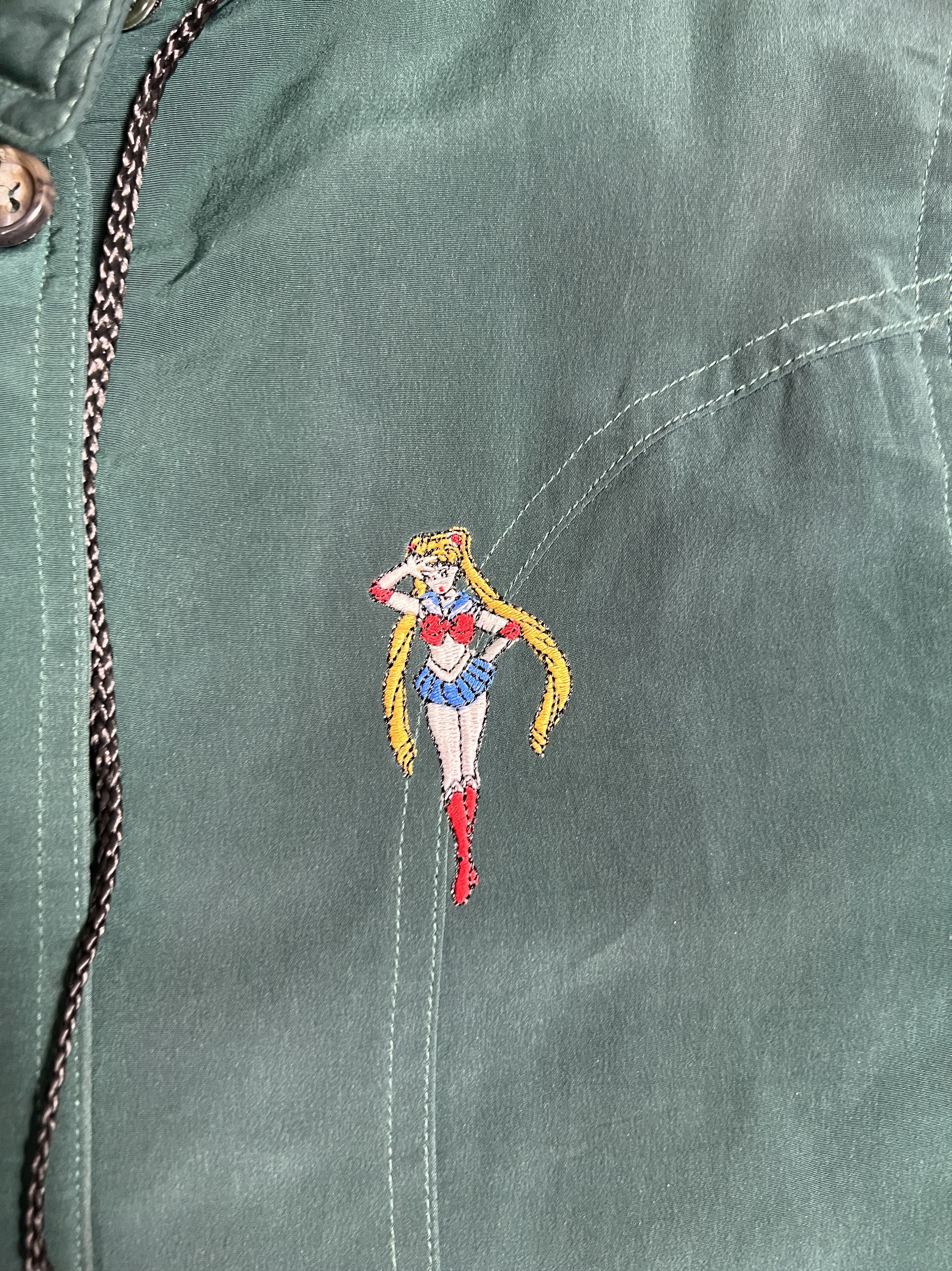 Anime Vintage Sailor Moon Embroidery Parka JKA423 Size US L / EU 52-54 / 3 - 6 Thumbnail
