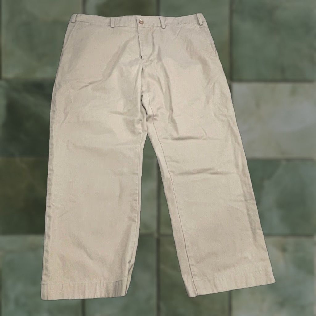 Penn VINTAGE Penn Bilt Khaki Pants Mens Sz 39x26.5 Casual Business Travel Beige Cotton Spandex Size US 38 / EU 54 - 1 Thumbnail
