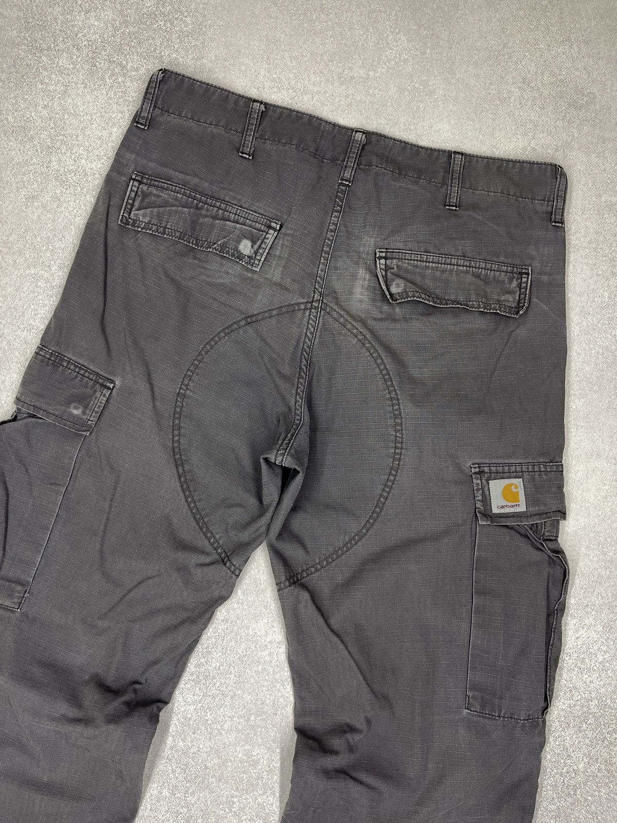 Carhartt Mens Carhartt Regular Cargo Pants Grey Y2K Size US 30 / EU 46 - 3 Thumbnail
