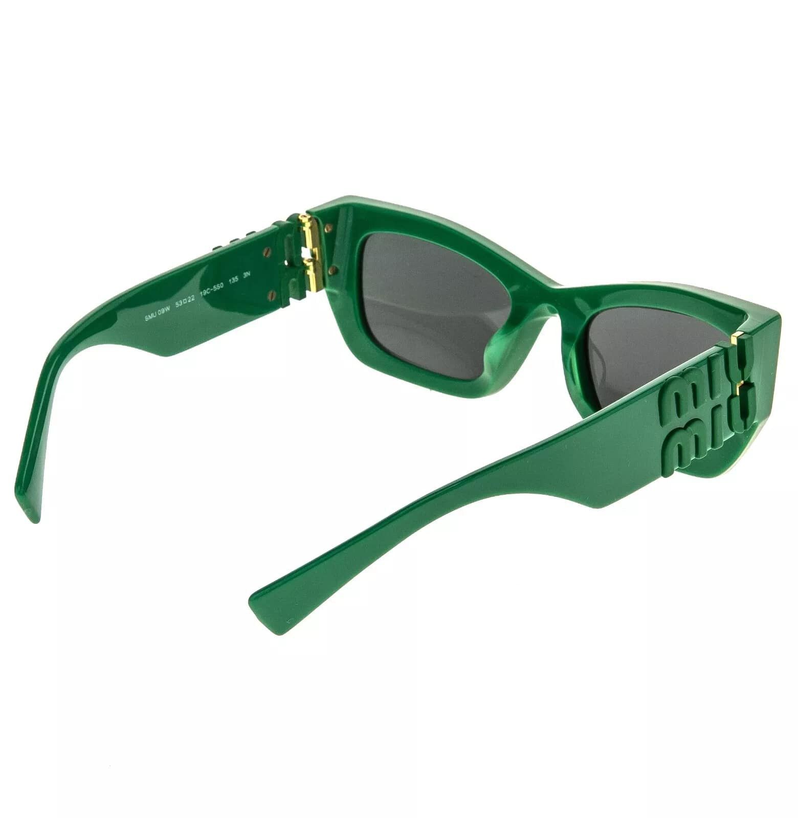 Miu Miu MIU MIU LOGO MU09WS Green Matte Logo Geometric Luxury 09W Size ONE SIZE - 2 Thumbnail