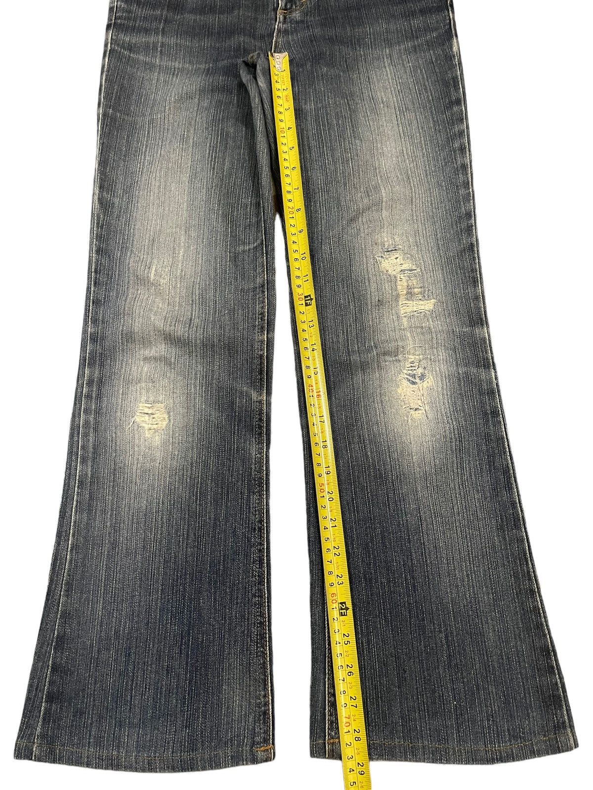 Edwin Vintage Edwin Japan Blue Wash Distress Style Bootcut Jeans Size 28" / US 6 / IT 42 - 11 Thumbnail