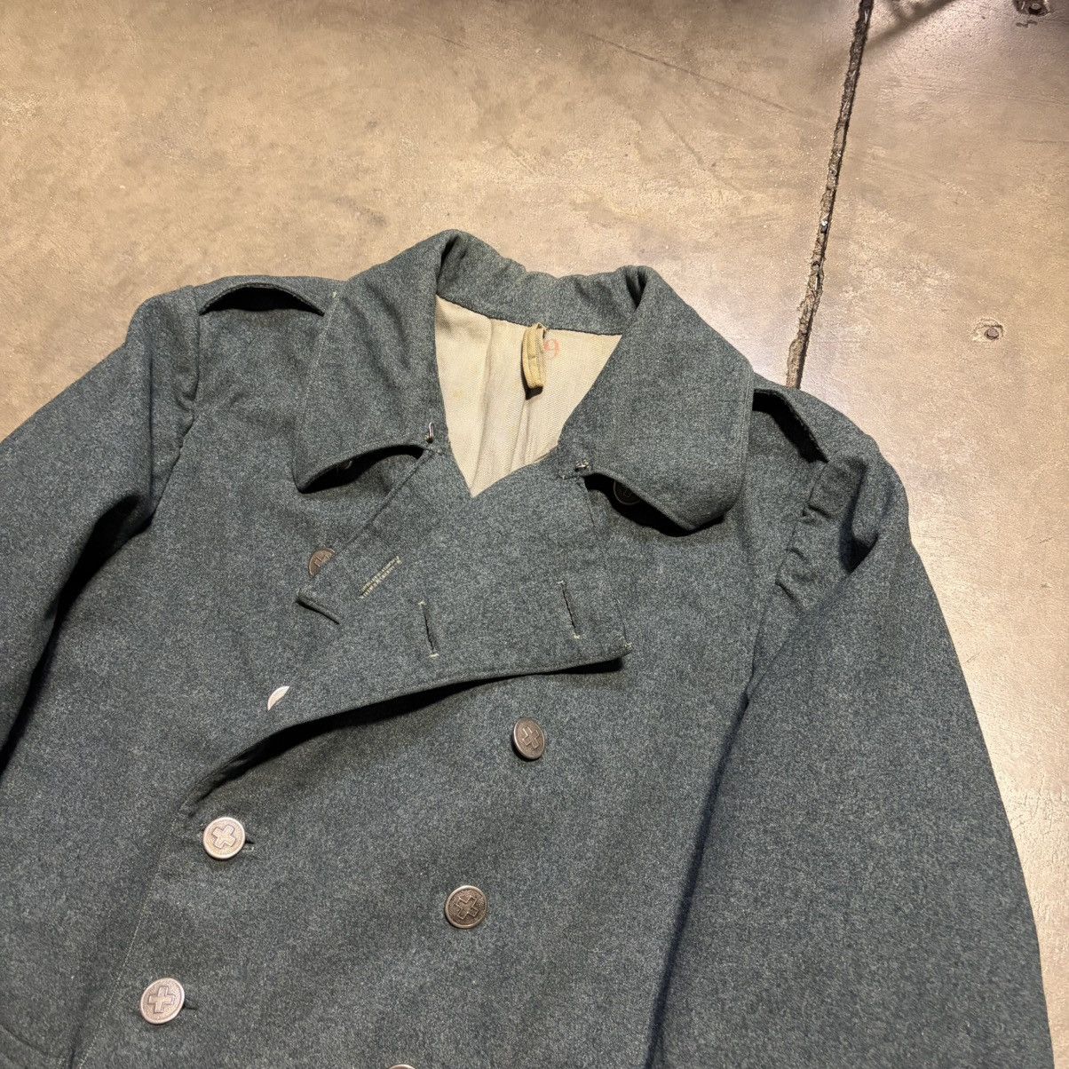 Vintage Vintage Swiss Military Army Medic Trench Overcoat Wool 60s Size US S / EU 44-46 / 1 - 7 Thumbnail