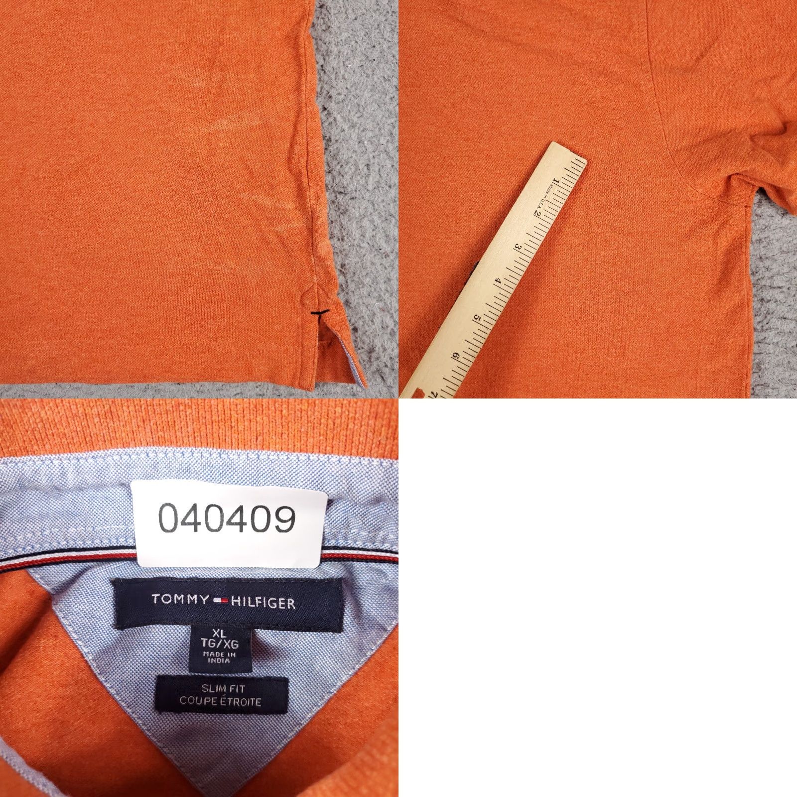 Tommy Hilfiger Tommy Hilfiger Polo Shirt Mens XL Orange Casual Short Sleeve Size US XL / EU 56 / 4 - 8 Thumbnail