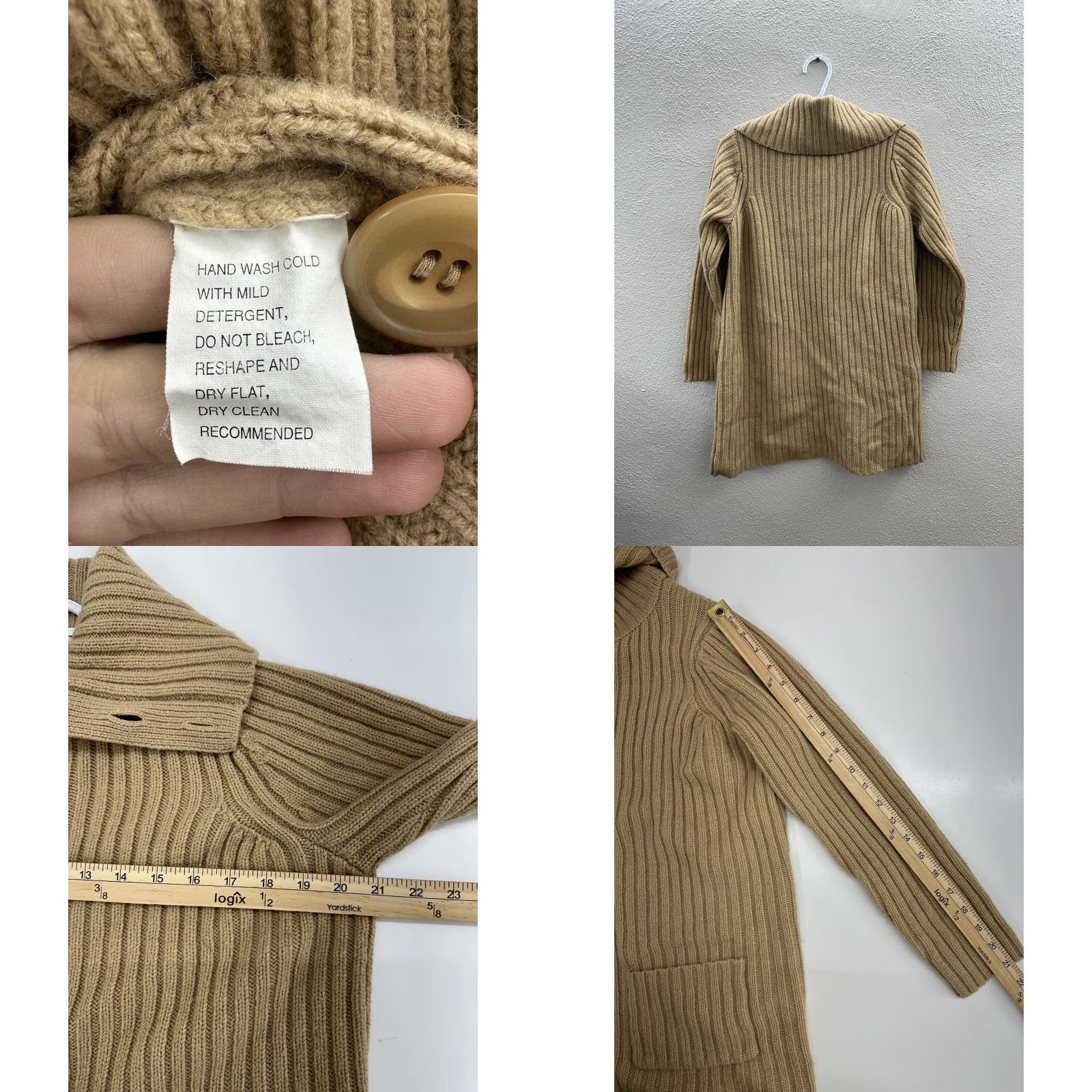 Vintage PRIA Cardigan Women Shirt Adult Small Brown Wool Blend Long Sleeve Full Button Up Sweater Vintage No Size S / US 4 / IT 40 - 8 Thumbnail