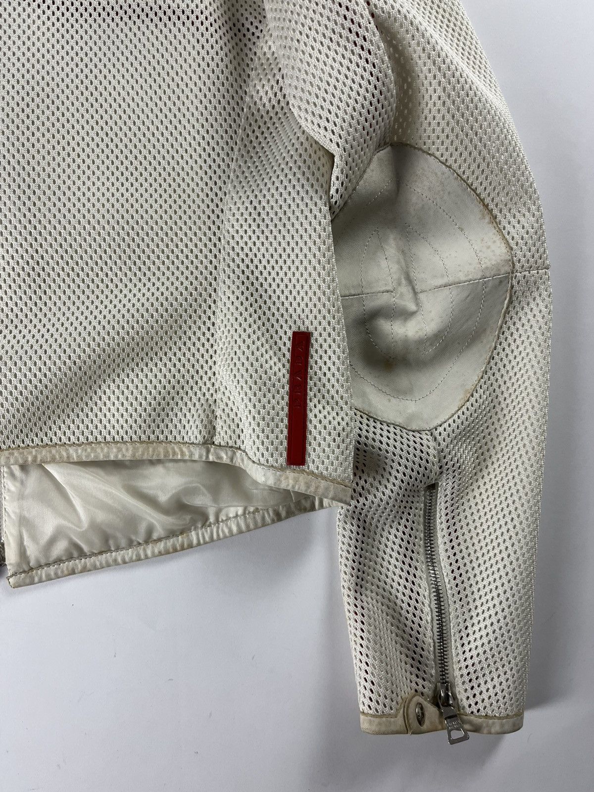 Prada Prada Mesh Leather Elbows Jacket SS 2000 Size S / US 4 / IT 40 - 7 Thumbnail
