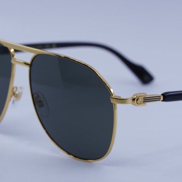 Gucci Gucci GG1220S 001 Sunglasses Gold/Black Aviator Frame, Grey Size ONE SIZE - 9 Thumbnail