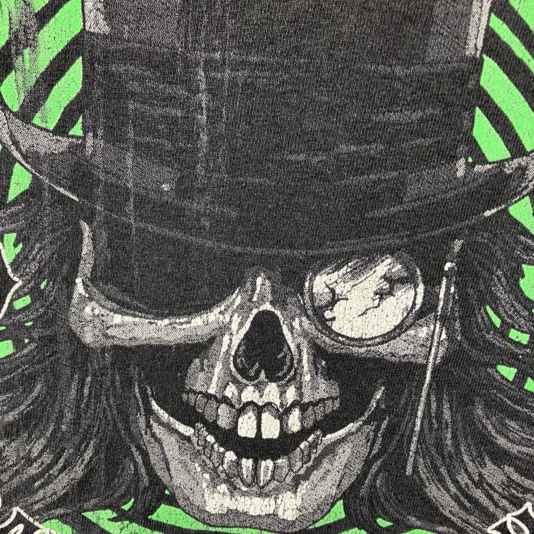 Vintage VINTAGE Alstyle Skull Graphic T-Shirt Large Black Y2K Goth Grunge Alternative Mens Size US L / EU 52-54 / 3 - 7 Thumbnail