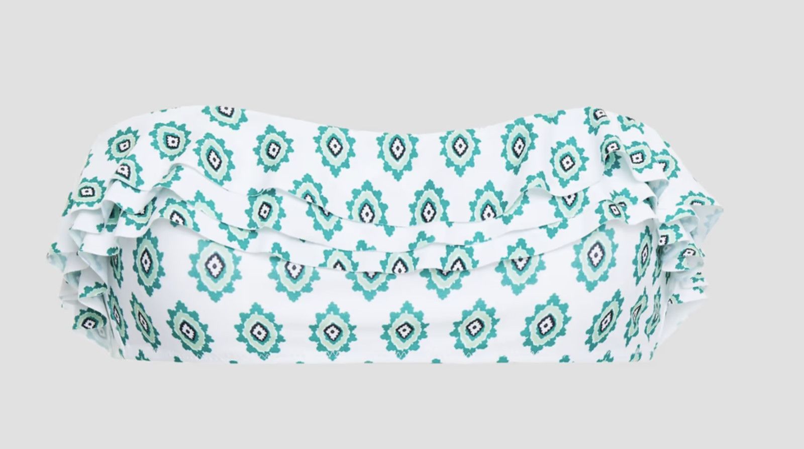 Sandro SANDRO Naey Ruffled Printed Bandeau Swim Bikini Top 1/S Size S / US 4 / IT 40 - 4 Thumbnail