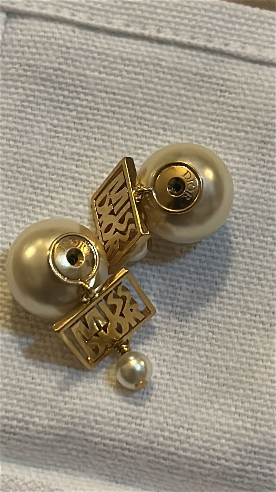Dior Dior Tribales Earrings Gold-Finish Metal White Resin Pearls Size ONE SIZE - 5 Thumbnail