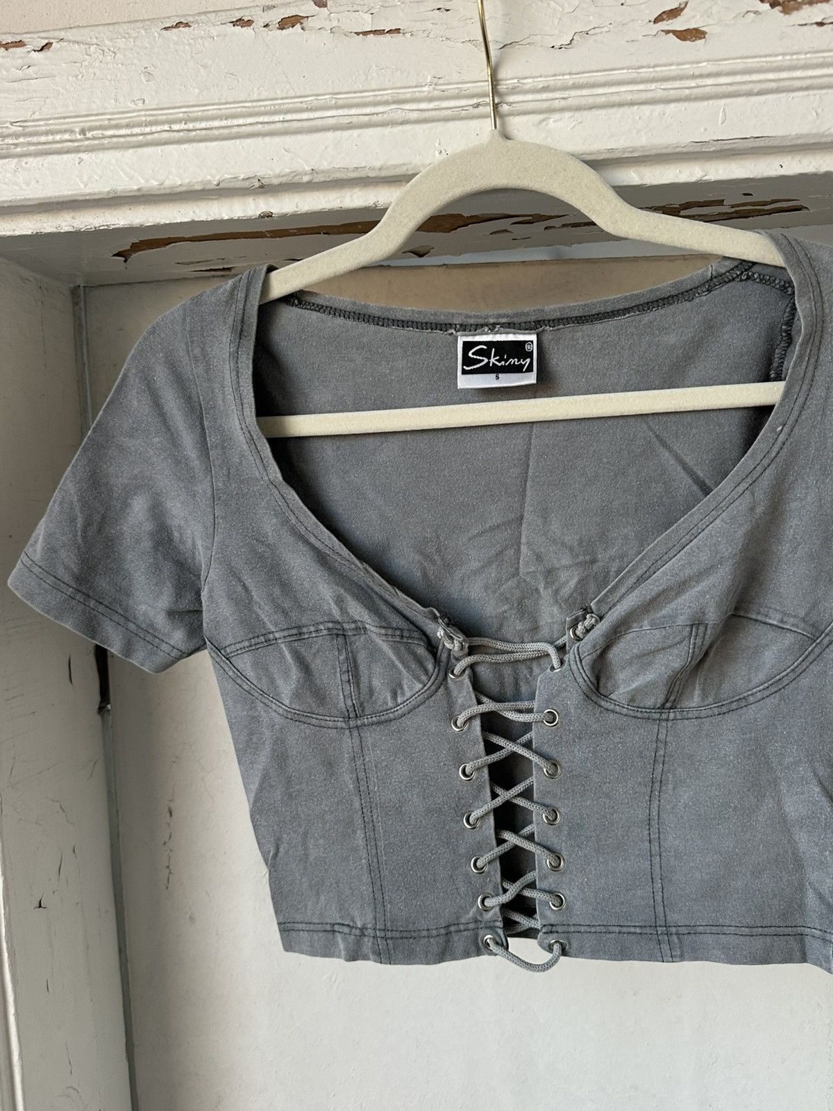 Vintage Vintage Short Sleeve Cropp Top Size S / US 4 / IT 40 - 2 Thumbnail