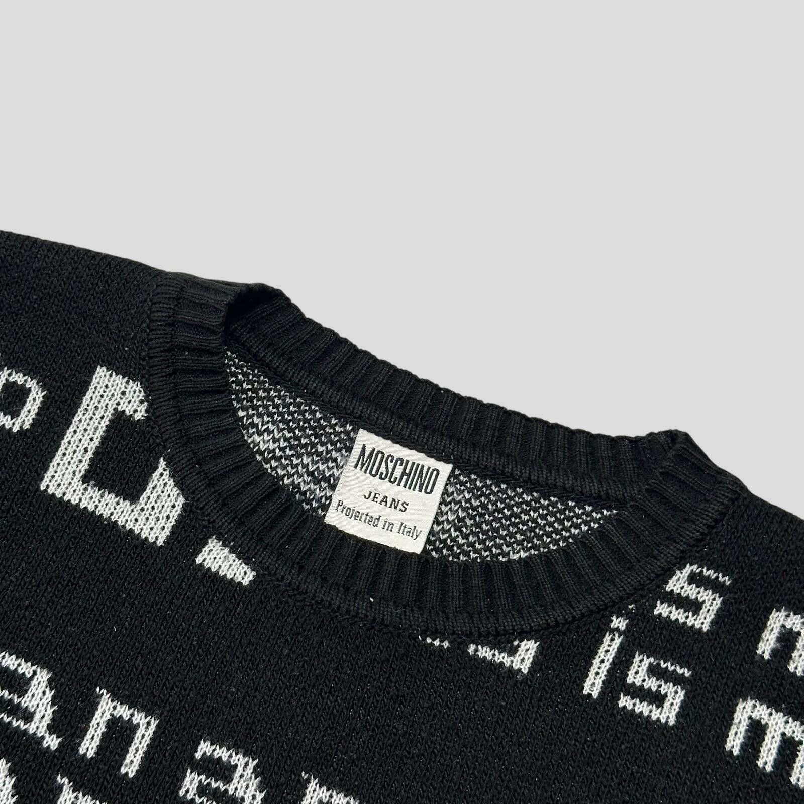Other Moschino Jeans 1999 Less Is More Knitted Sweater - M/L Size US L / EU 52-54 / 3 - 2 Thumbnail