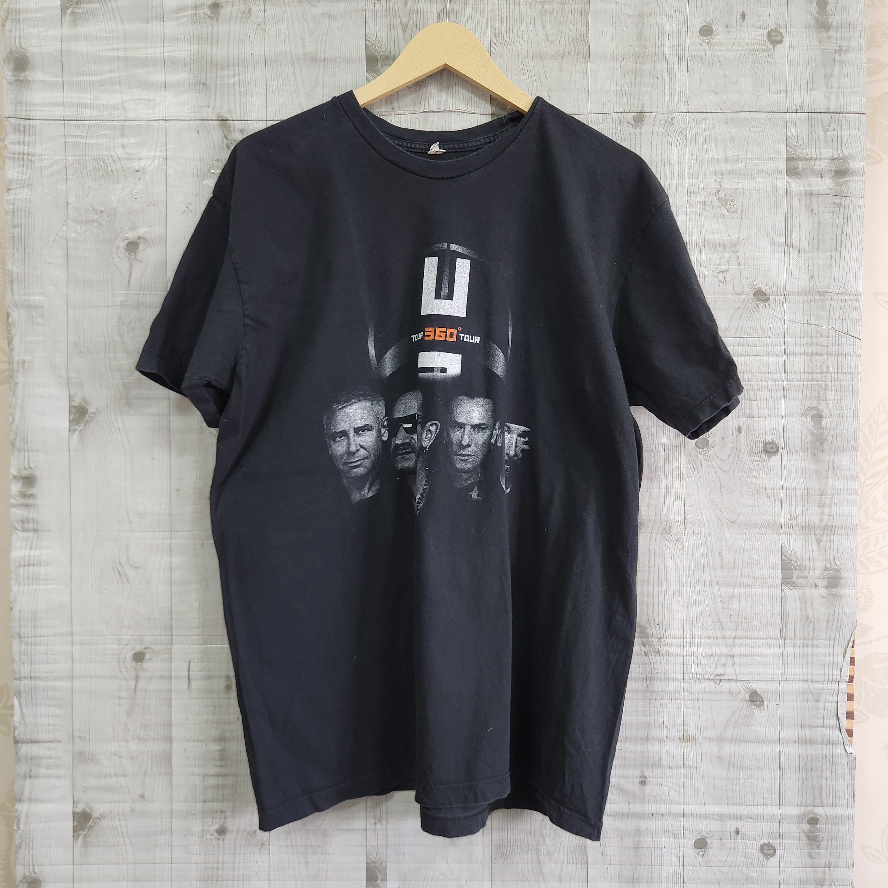 Band Tees × Vintage Vintage Y2K Bono U2 Tour 360 Black TShirt Size US L / EU 52-54 / 3 - 3 Thumbnail