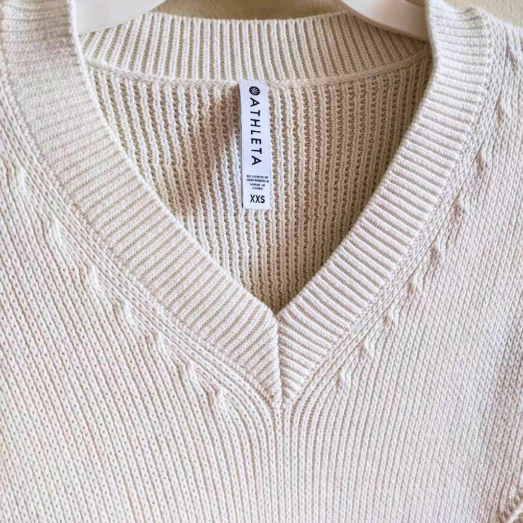 Athleta Athleta Women’s XXS Dove White Chunky Knit Pullover Sweater Size XXS / US 00 / IT 34 - 6 Thumbnail