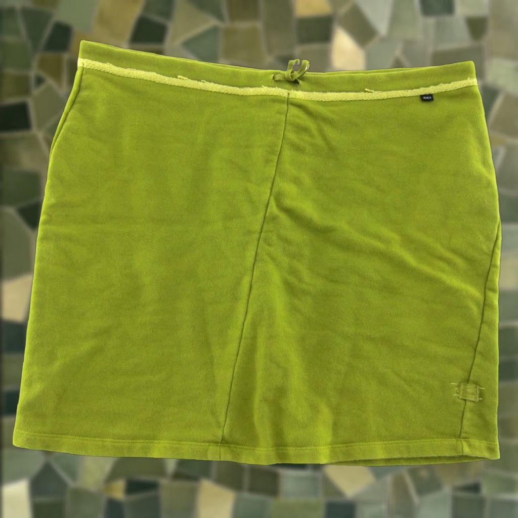Vintage REI Green Cotton Jersey Pull On Cinch Waist Straight Pencil Skirt Women Large Size L / US 10 / IT 46 - 1 Thumbnail