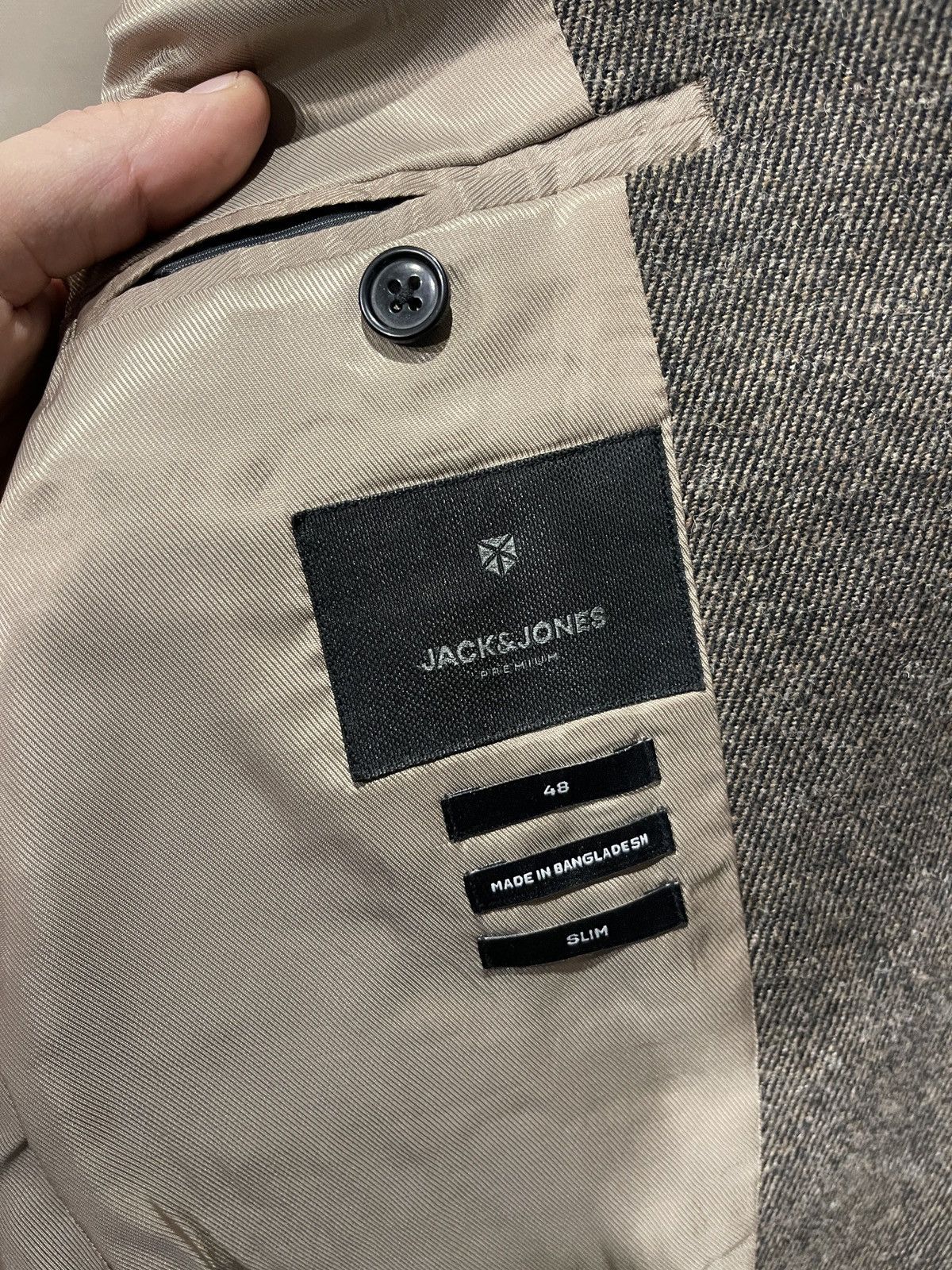 Jack & Jones Jack Jones Men's Classic Wool Suit Beige blazer jacket Size 38R - 5 Thumbnail