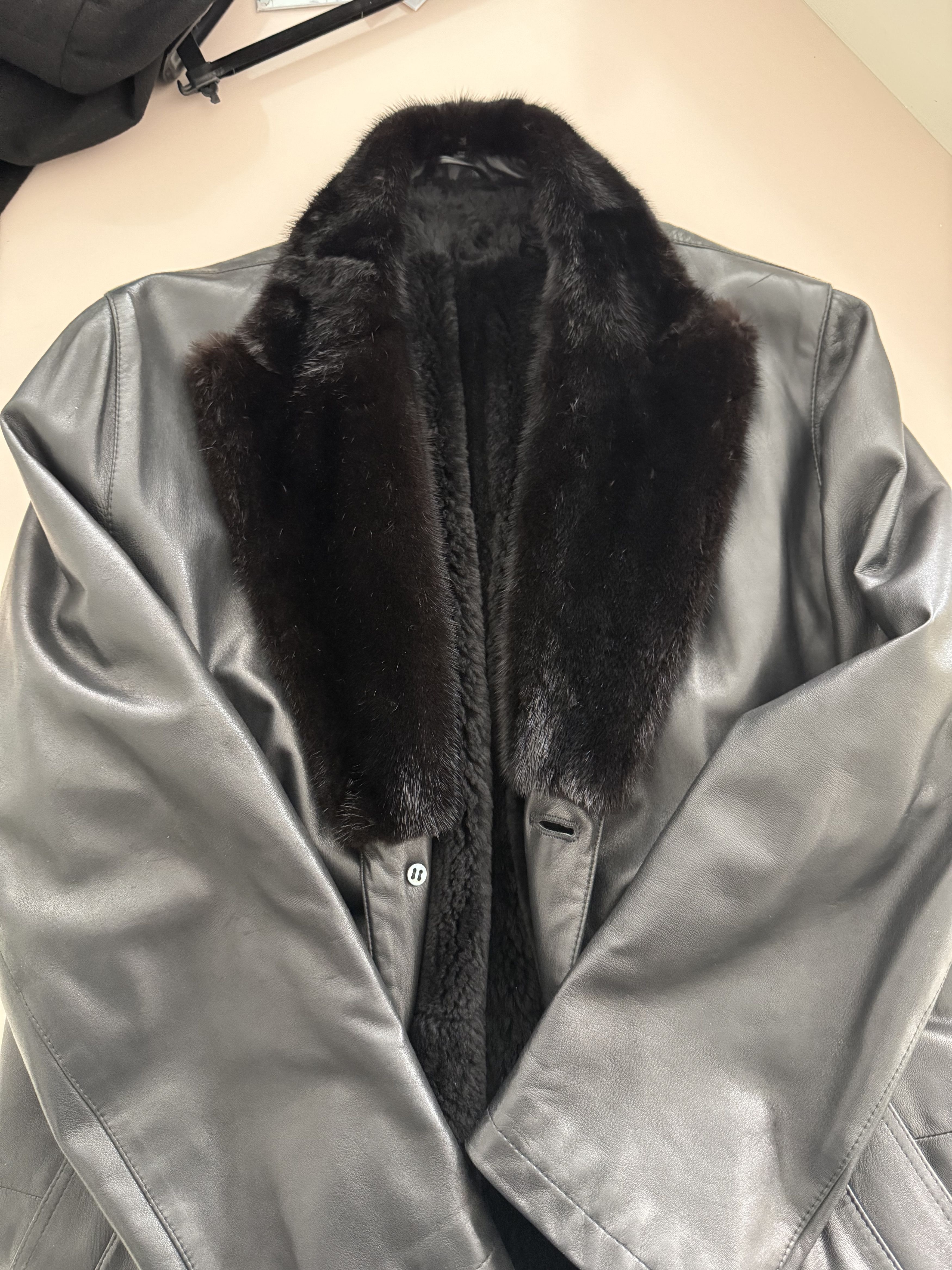 Brioni Brioni Leather Coat, Mink Collar&Full Fur Lining,Size IT 50M Size US M / EU 48-50 / 2 - 3 Thumbnail