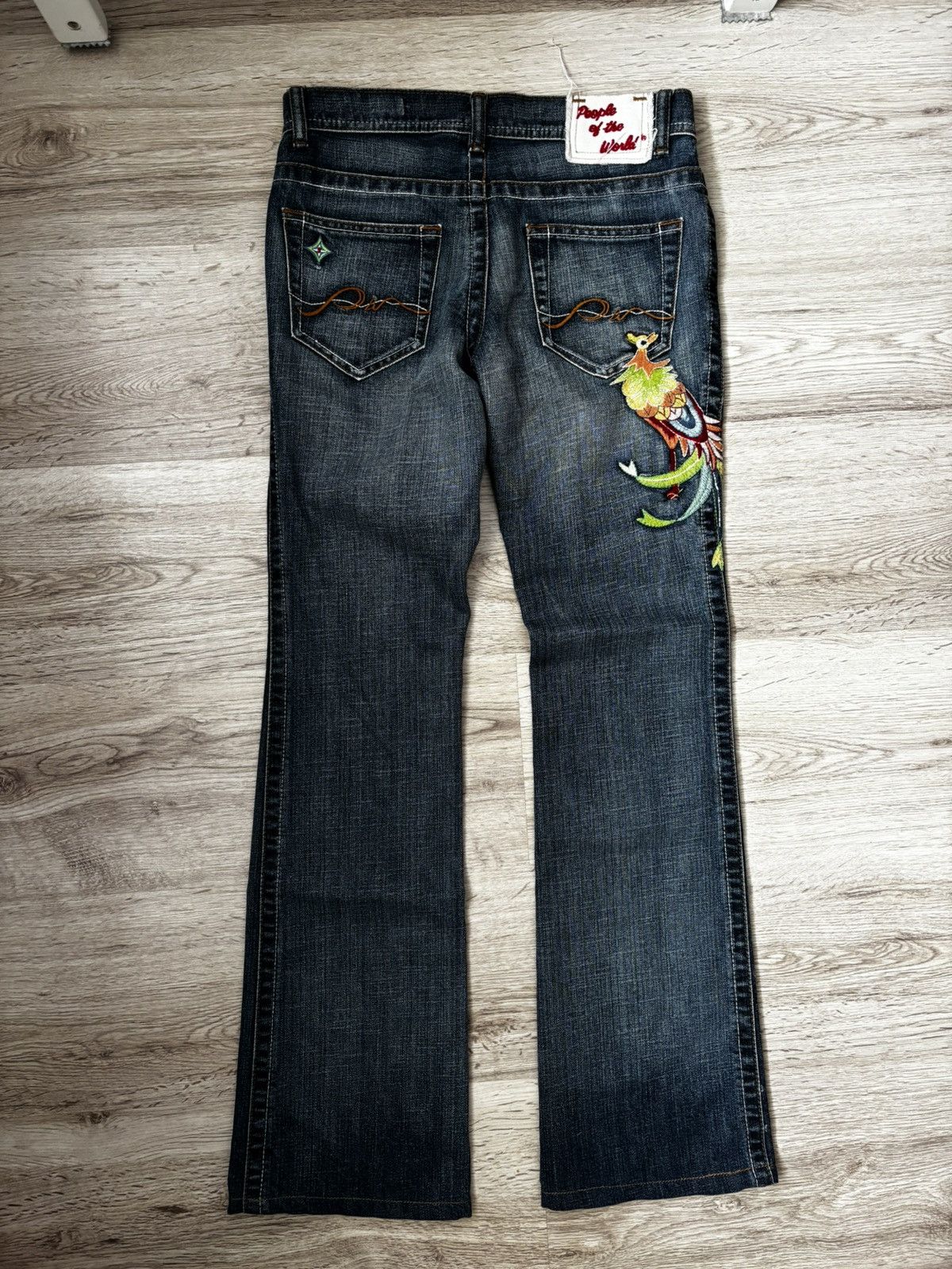 Other People of the World Vintage Y2K Flare Jeans Made in USA Size 25" / US 0 / IT 36 - 2 Thumbnail