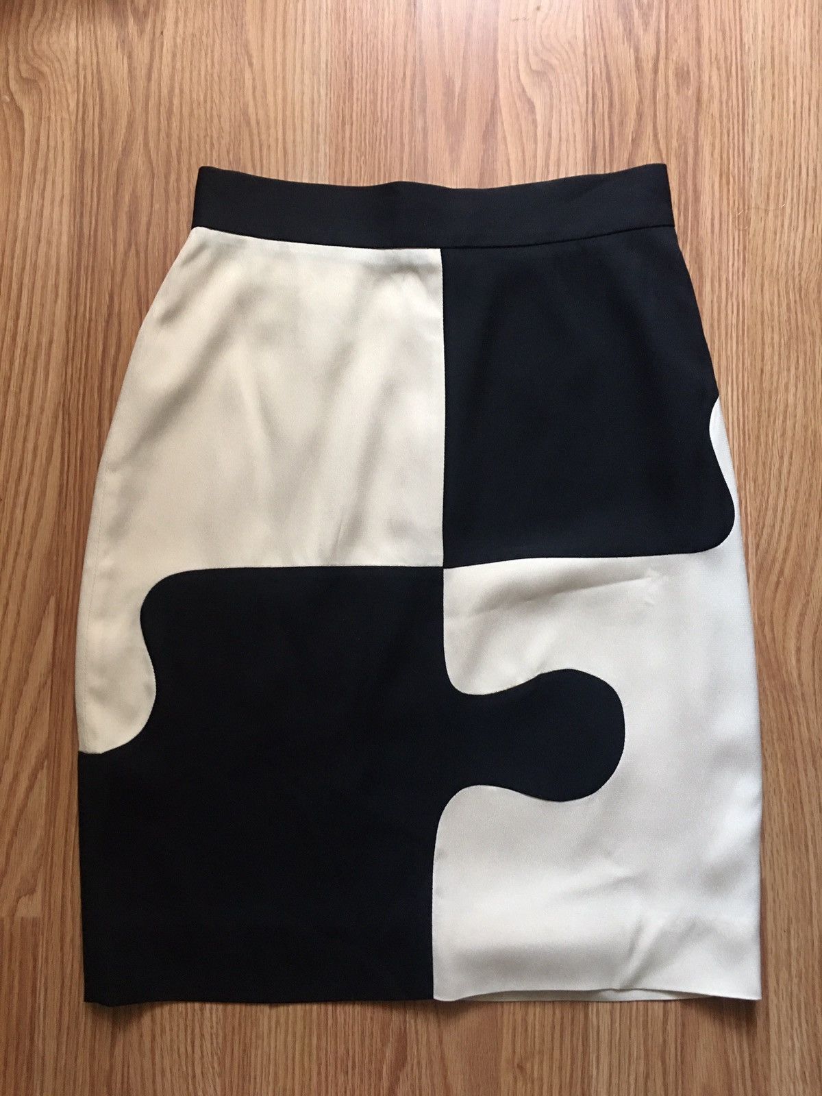 Vintage 90s MOSCHINO Cheap Chic Puzzle Skirt EU40 US10