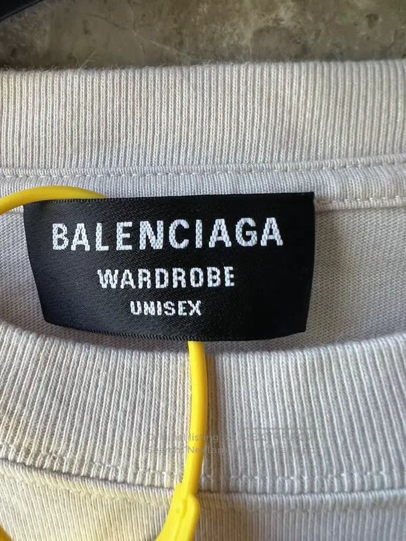 Balenciaga Balenciaga Ivory logo front and back short-sleeve xs Size US XS / EU 42 / 0 - 3 Thumbnail