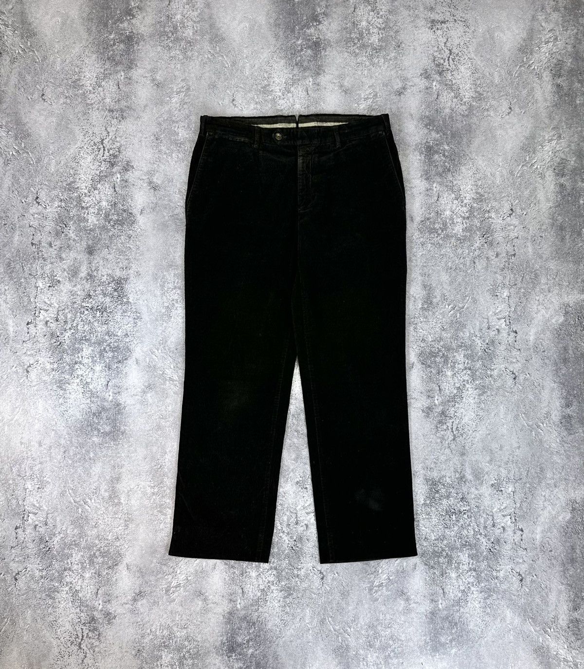 Burberry Vintage Burberry Black Corduroy Luxury Velvet Designer Pants Size US 34 / EU 50 - 1 Thumbnail