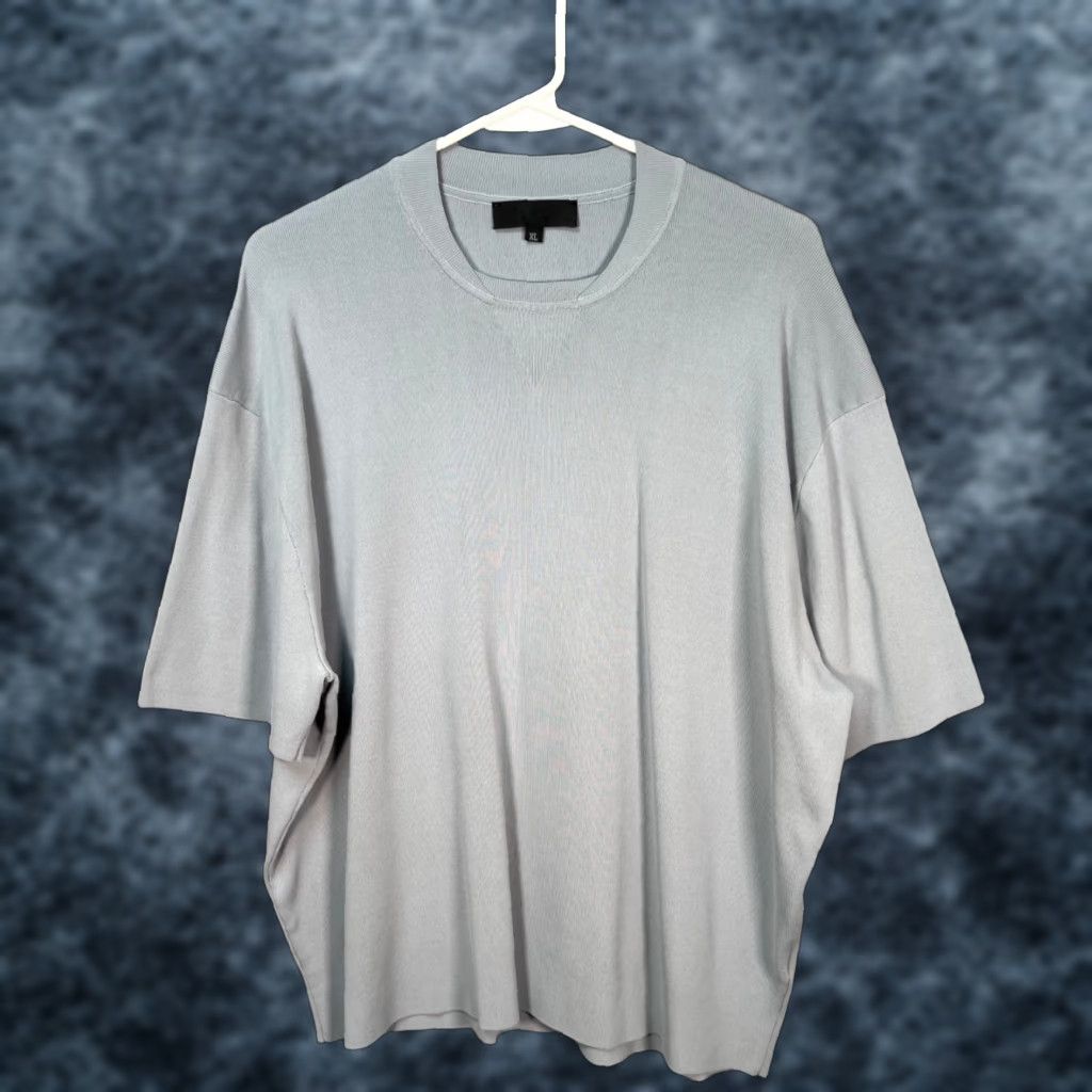 Vintage Don Chigga Mens XL Oversized Gray Short-Sleeve T-Shirt Viscose Blend Size US XL / EU 56 / 4 - 1 Thumbnail