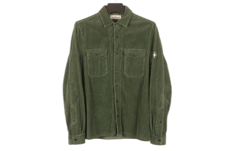 Stone Island stone island corduroy shirt jacket in green Size US M / EU 48-50 / 2 - 1 Thumbnail