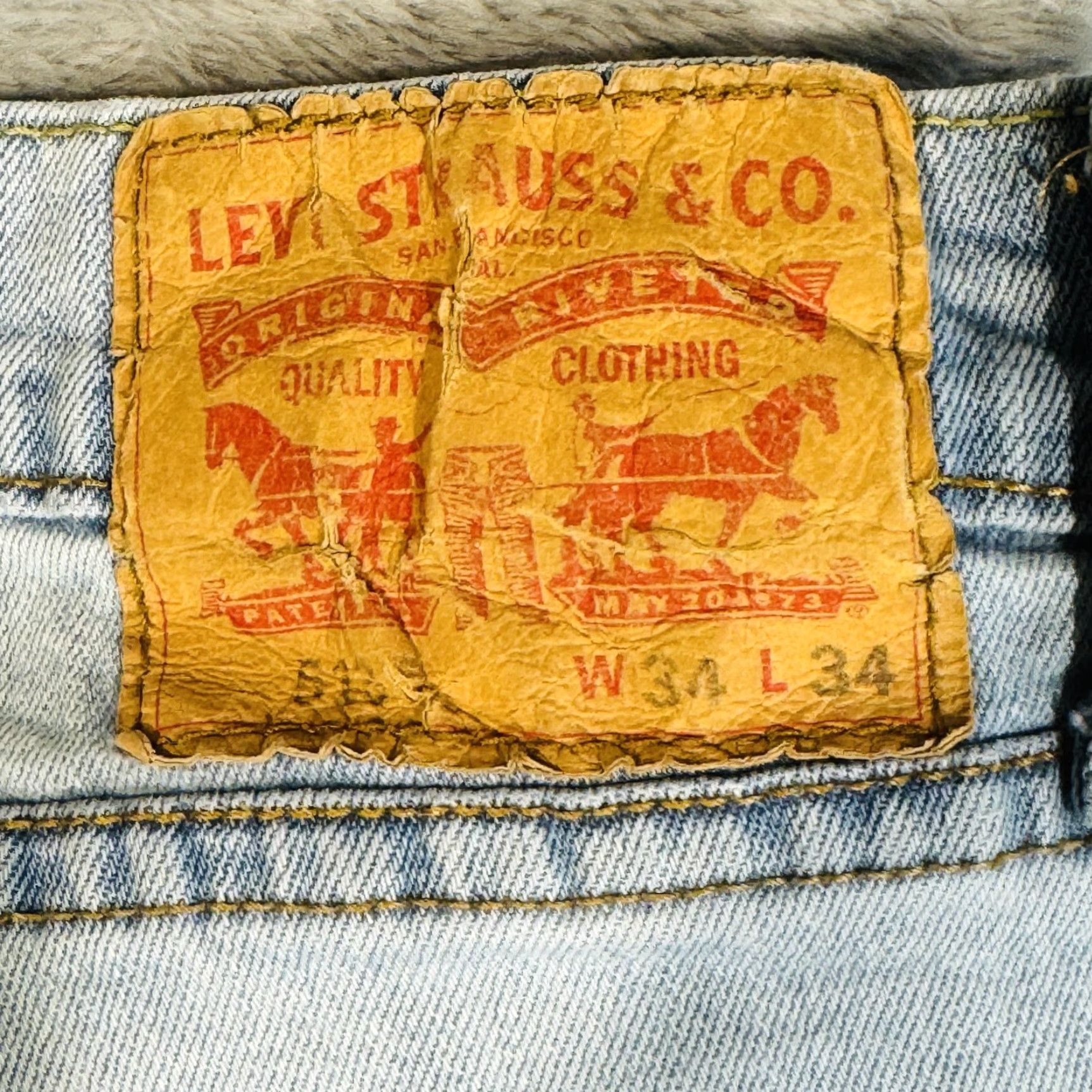 Levi's Levi's Jeans Mens 34x34 Blue Light Wash Straight Stretch Denim Zip Fly S40154 5-Pocket Logo Size US 34 / EU 50 - 7 Thumbnail