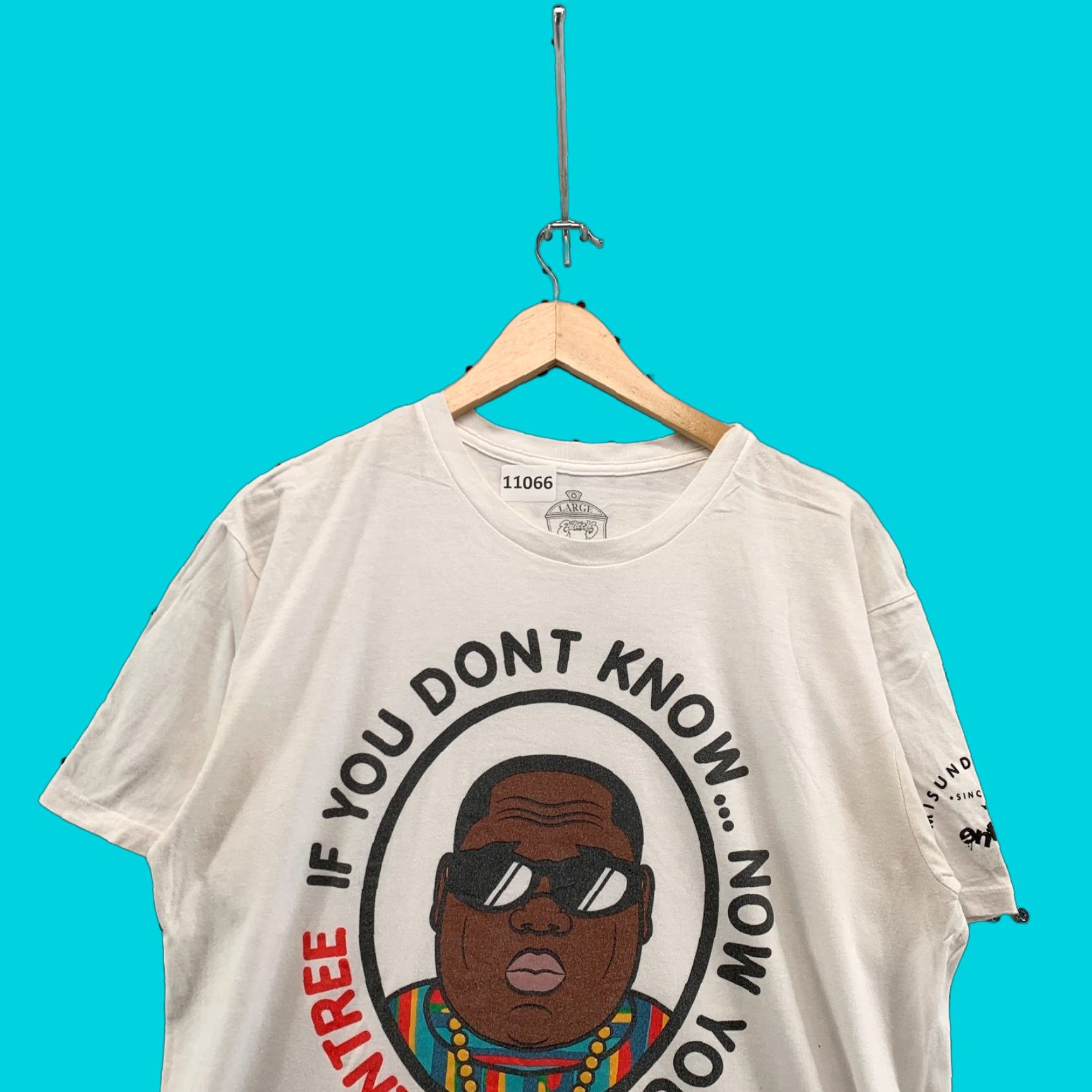 tentree VINTAGE Biggie Shirt Mens L White If You Dont Know Hip Hop Rap Music TEE 21x28.5 Size US L / EU 52-54 / 3 - 1 Thumbnail