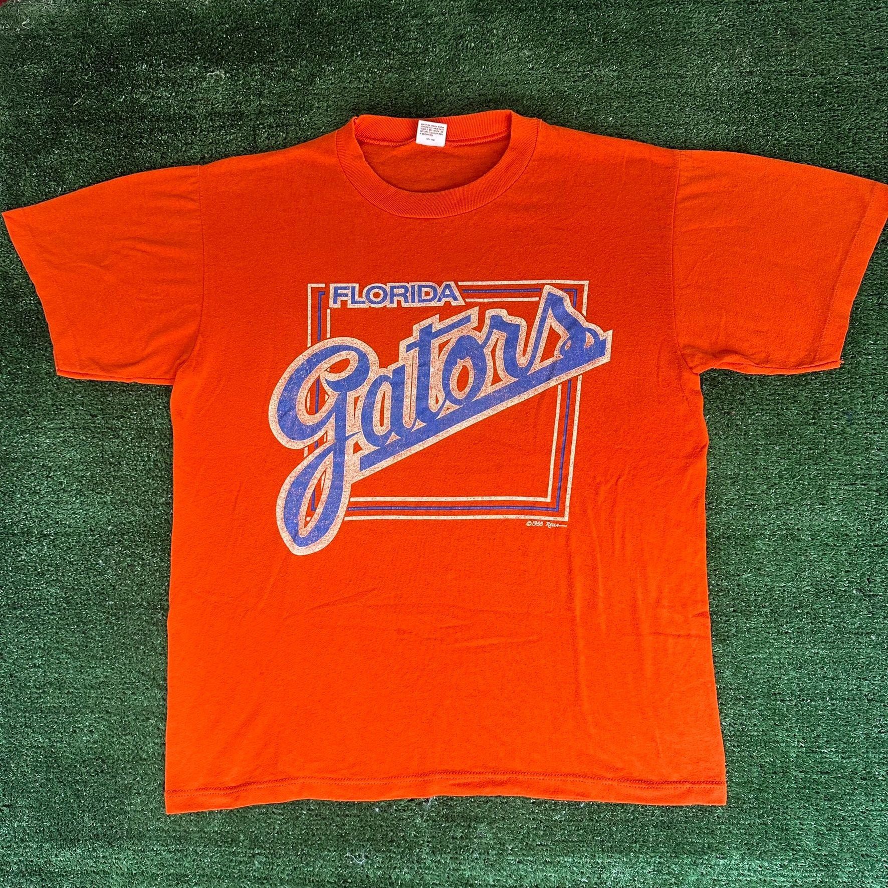Vintage Vintage 80s UF Florida Gators T-Shirt Single Stitch Universi Size US L / EU 52-54 / 3 - 1 Thumbnail
