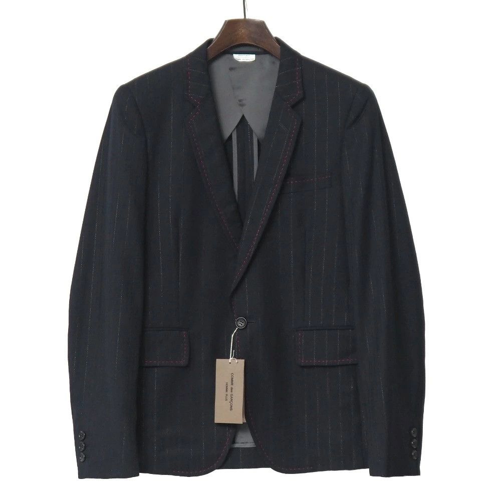 Comme des Garcons Homme Plus Jacket Stripe Stitch Trim Blazer Size US XS / EU 42 / 0 - 1 Thumbnail
