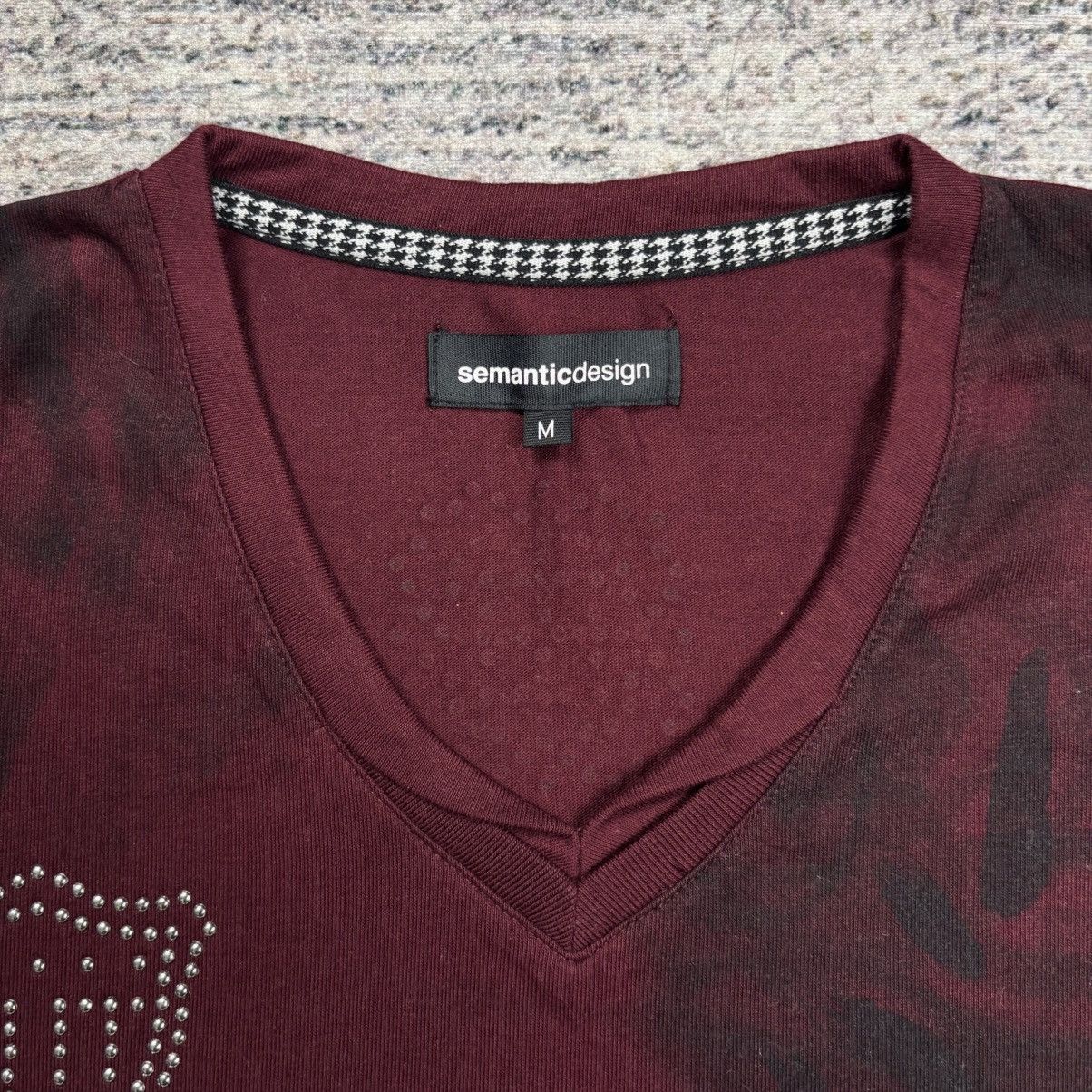 Shellac 2000s Semantic Design - Vkei Style Romantic Poem Vneck Ls - Size US M / EU 48-50 / 2 - 8 Thumbnail