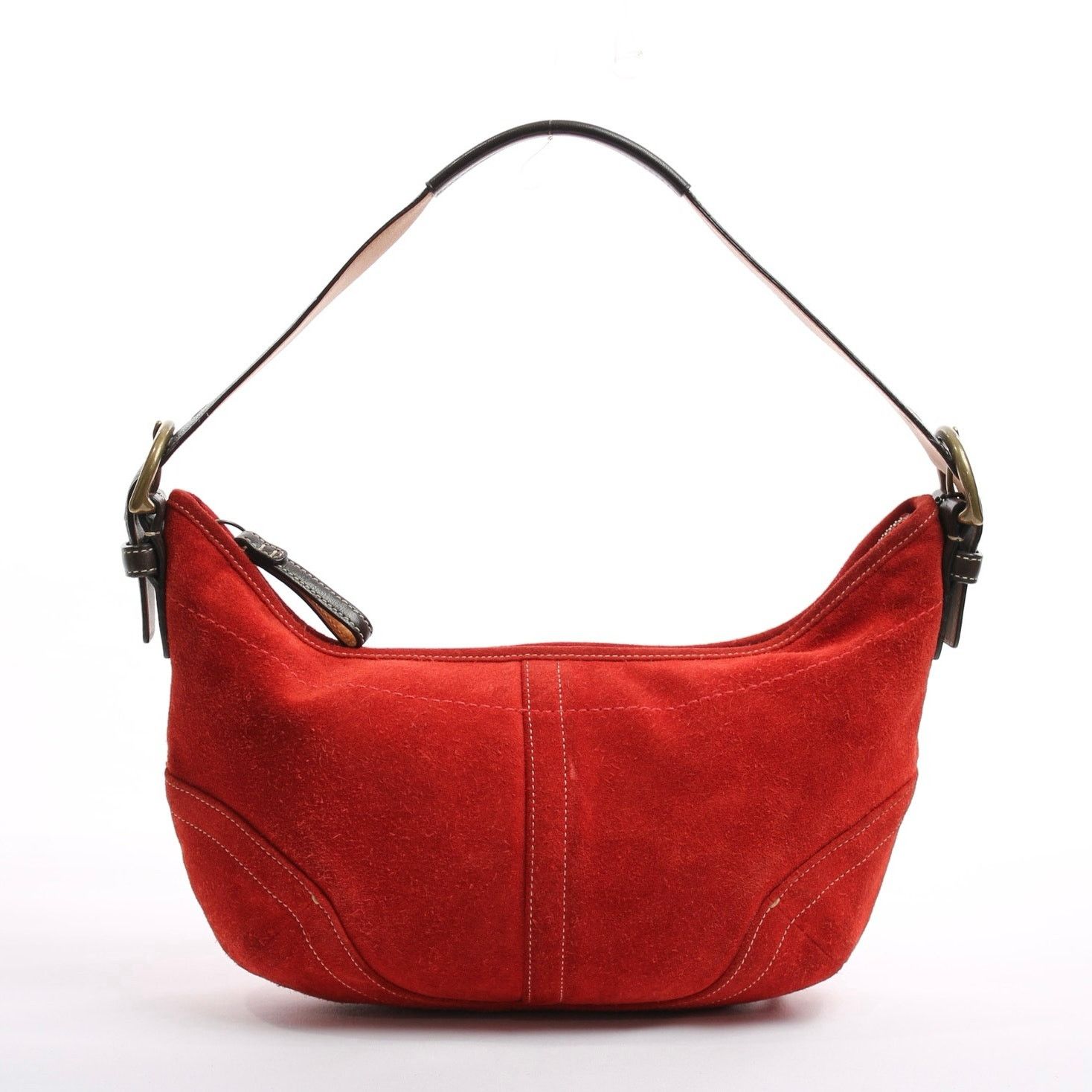 Coach Authentic Coach Soho Y2K Red Suede Shoulder Bag Size ONE SIZE - 2 Thumbnail