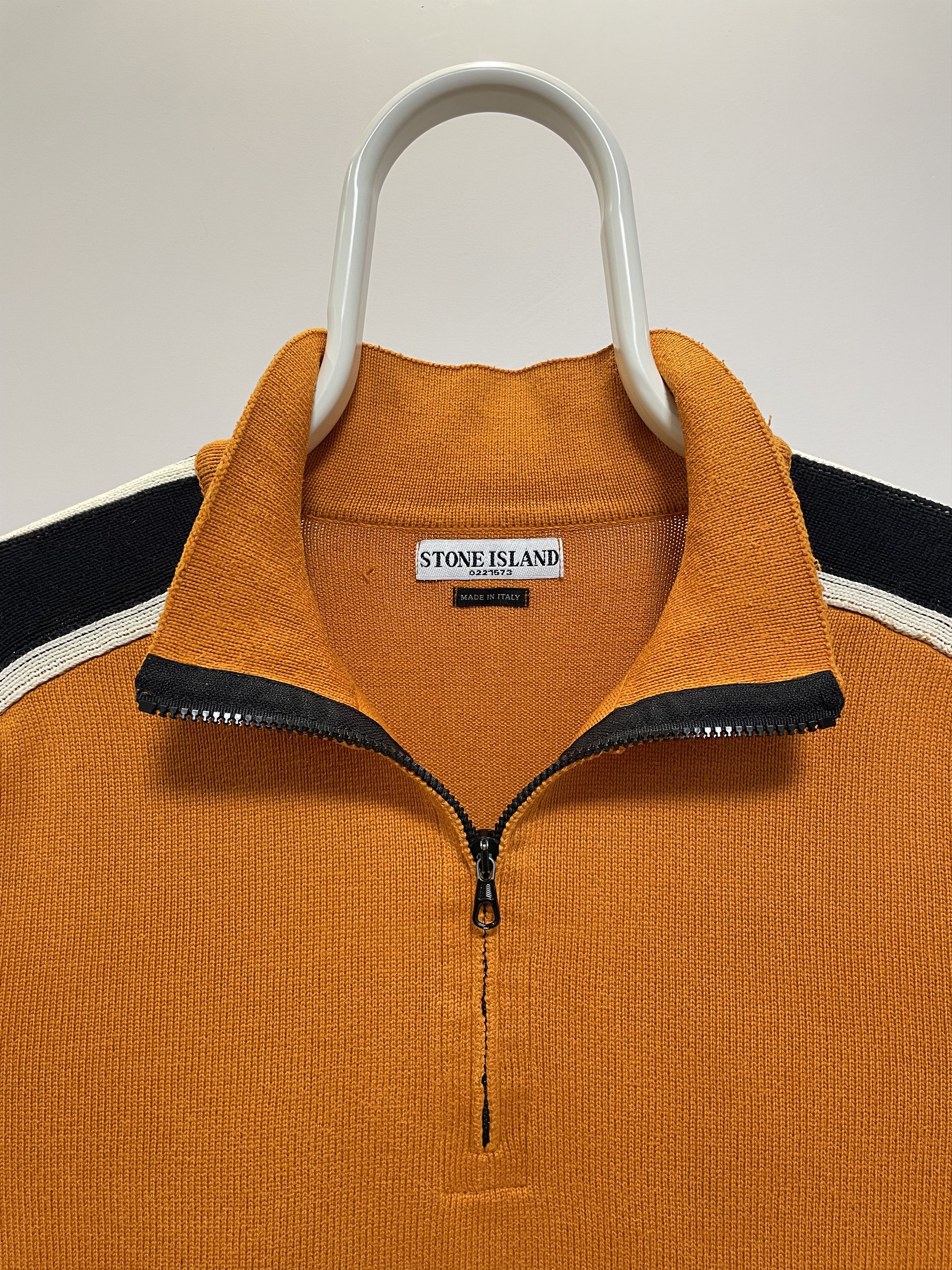 Stone Island STONE ISLAND Vintage Sweater Knit Half Zip Pullover 90s RARE Size US L / EU 52-54 / 3 - 7 Thumbnail