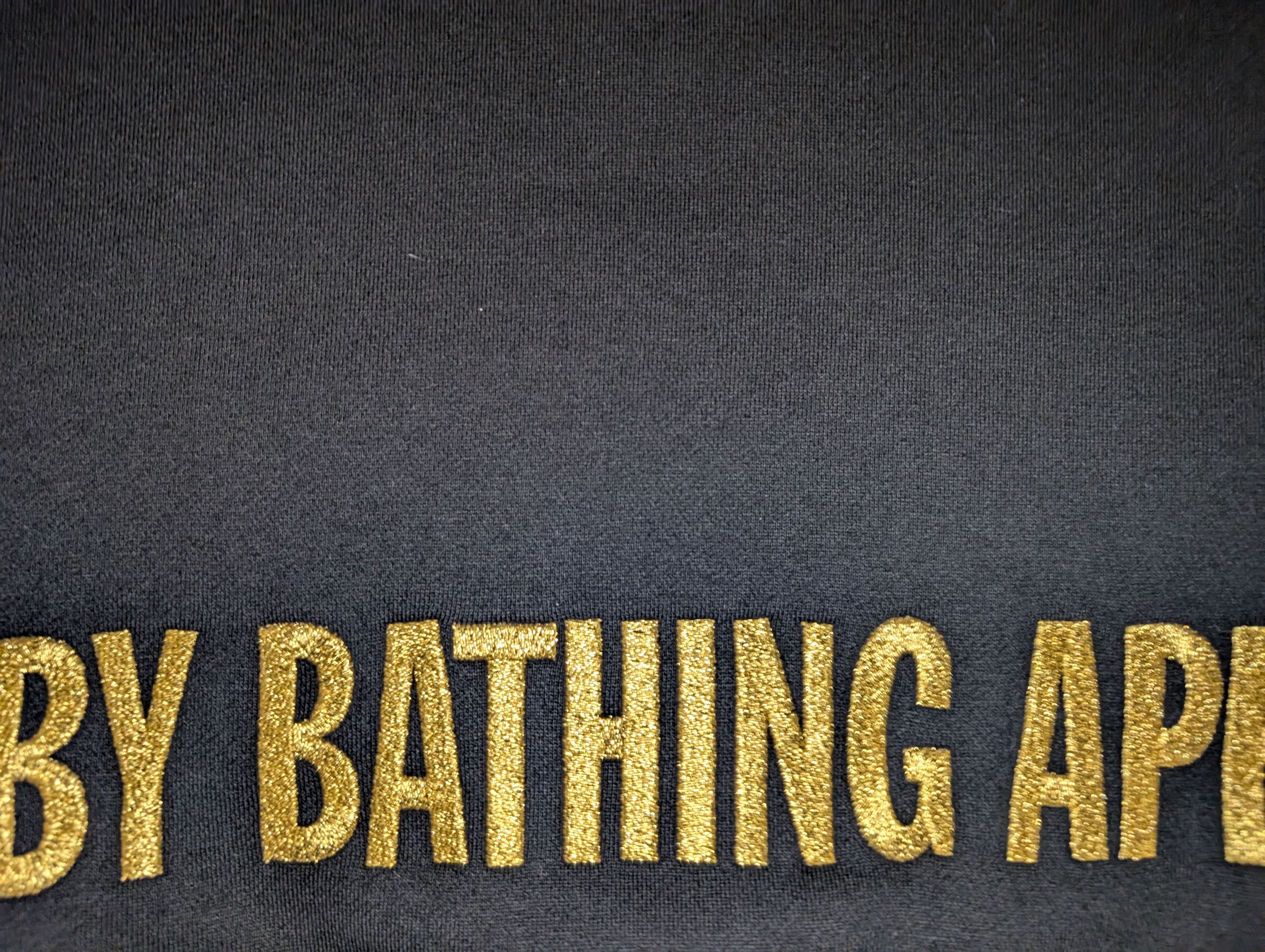 Bape 23RD ANNIVERSARY BLACK SWEATER WITH GOLD EMRBOIDED BAPE HEAD Size US L / EU 52-54 / 3 - 13 Thumbnail